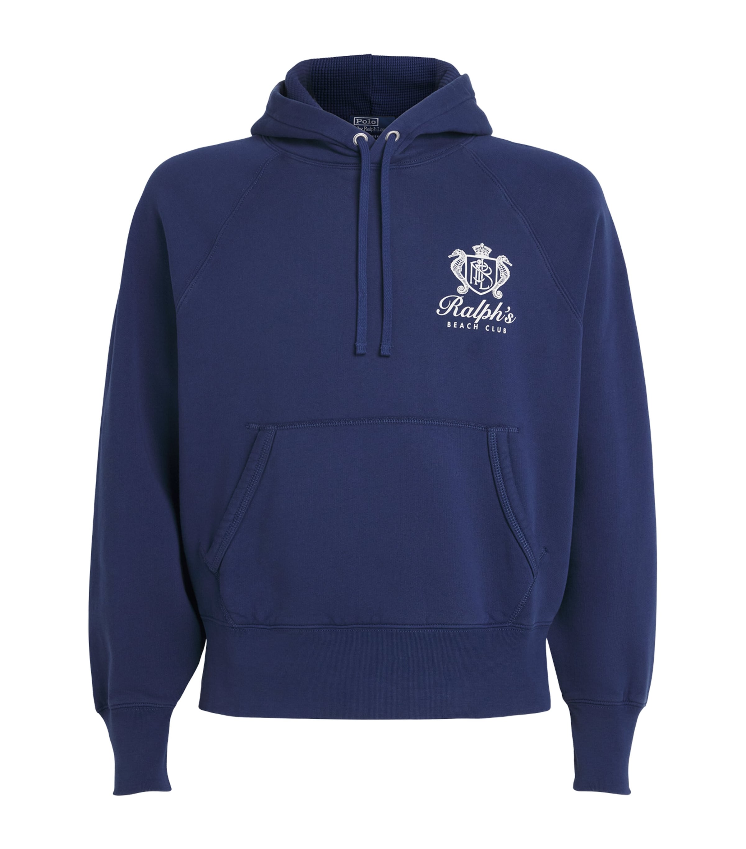 Polo Ralph Lauren Mens Cotton-Blend Ralph’s Beach Club Hoodie Dark Cobalt