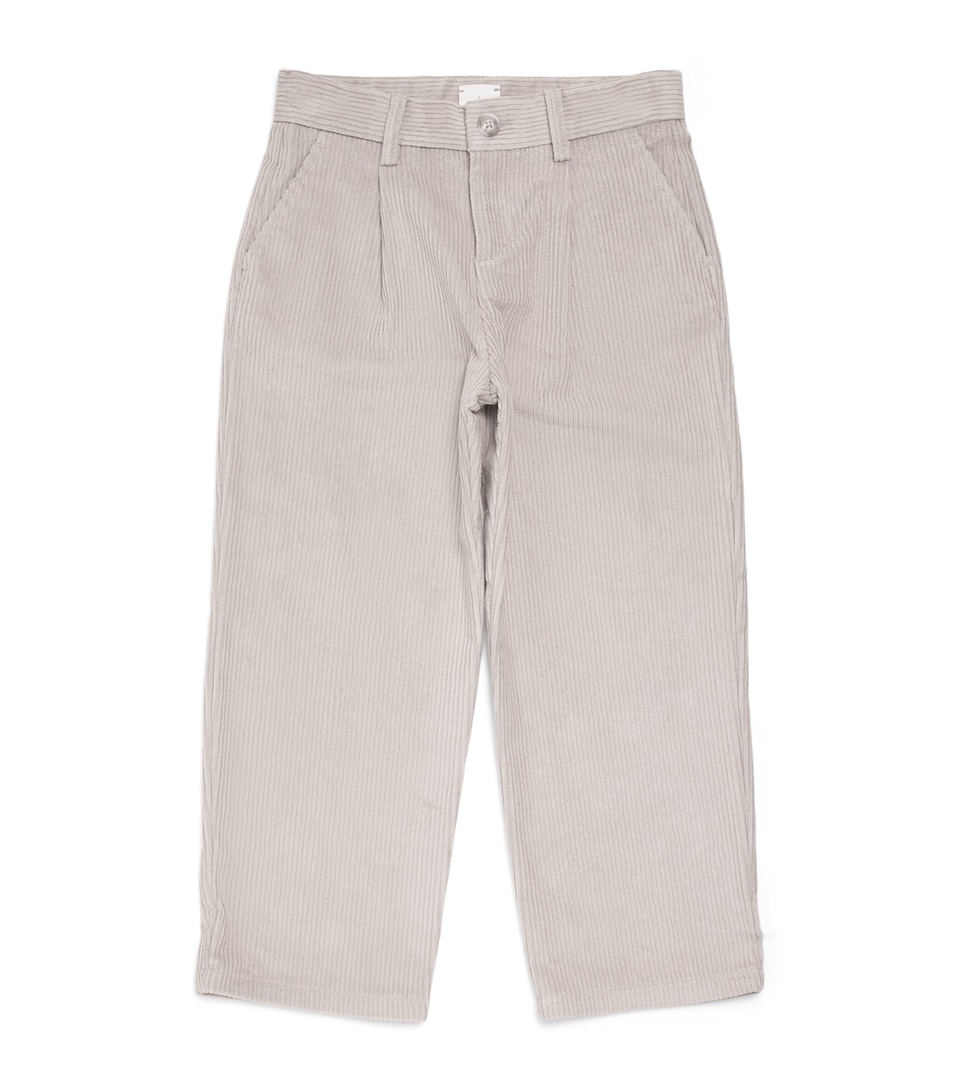Eleventy Kids Corduroy Pleated Trousers (2-16 Years) Ivory