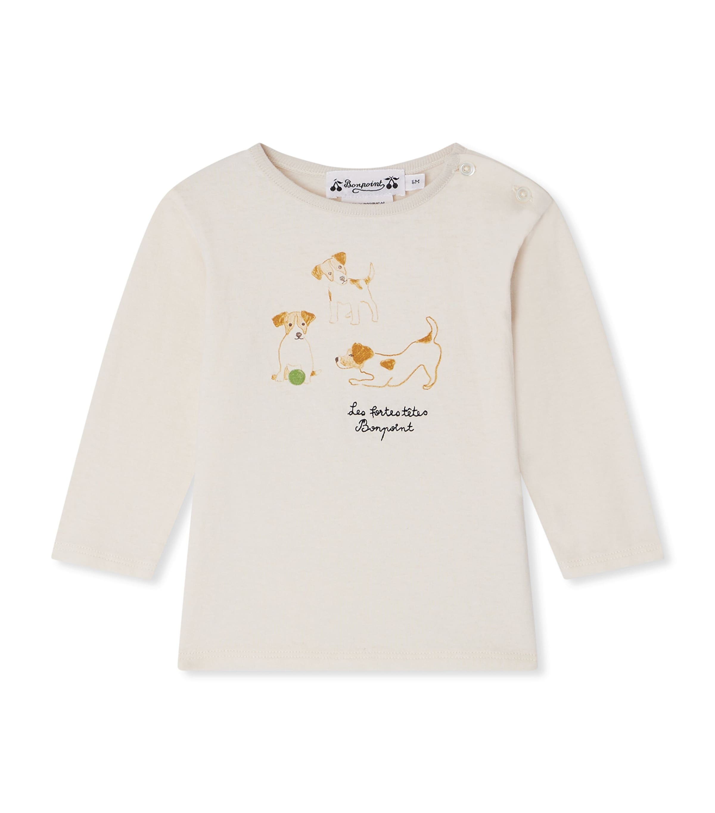 Cotton Dog Print Long-Sleeve T-Shirt (6-18 Months)