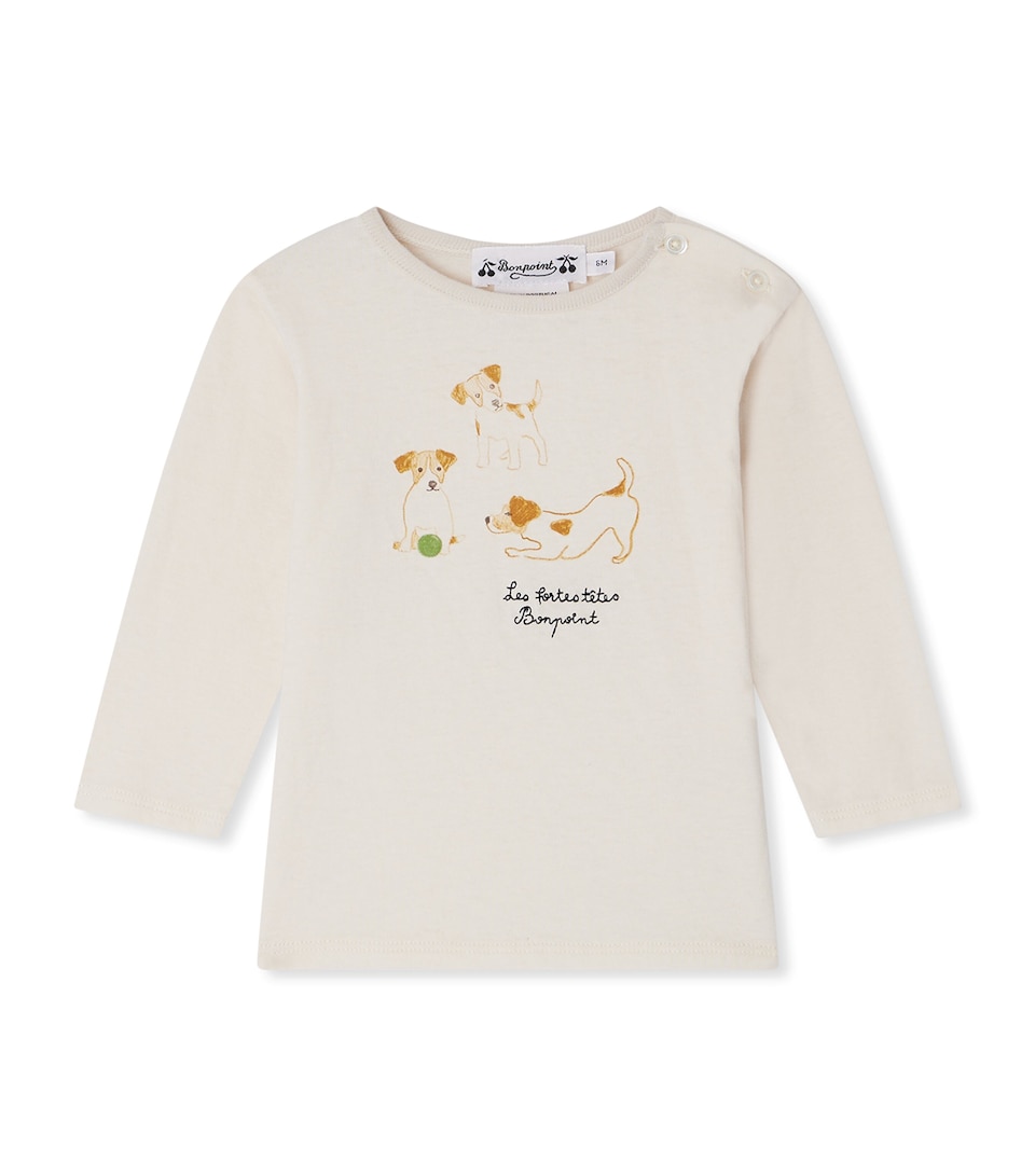 Cotton Dog Print Long-Sleeve T-Shirt (6-18 Months)