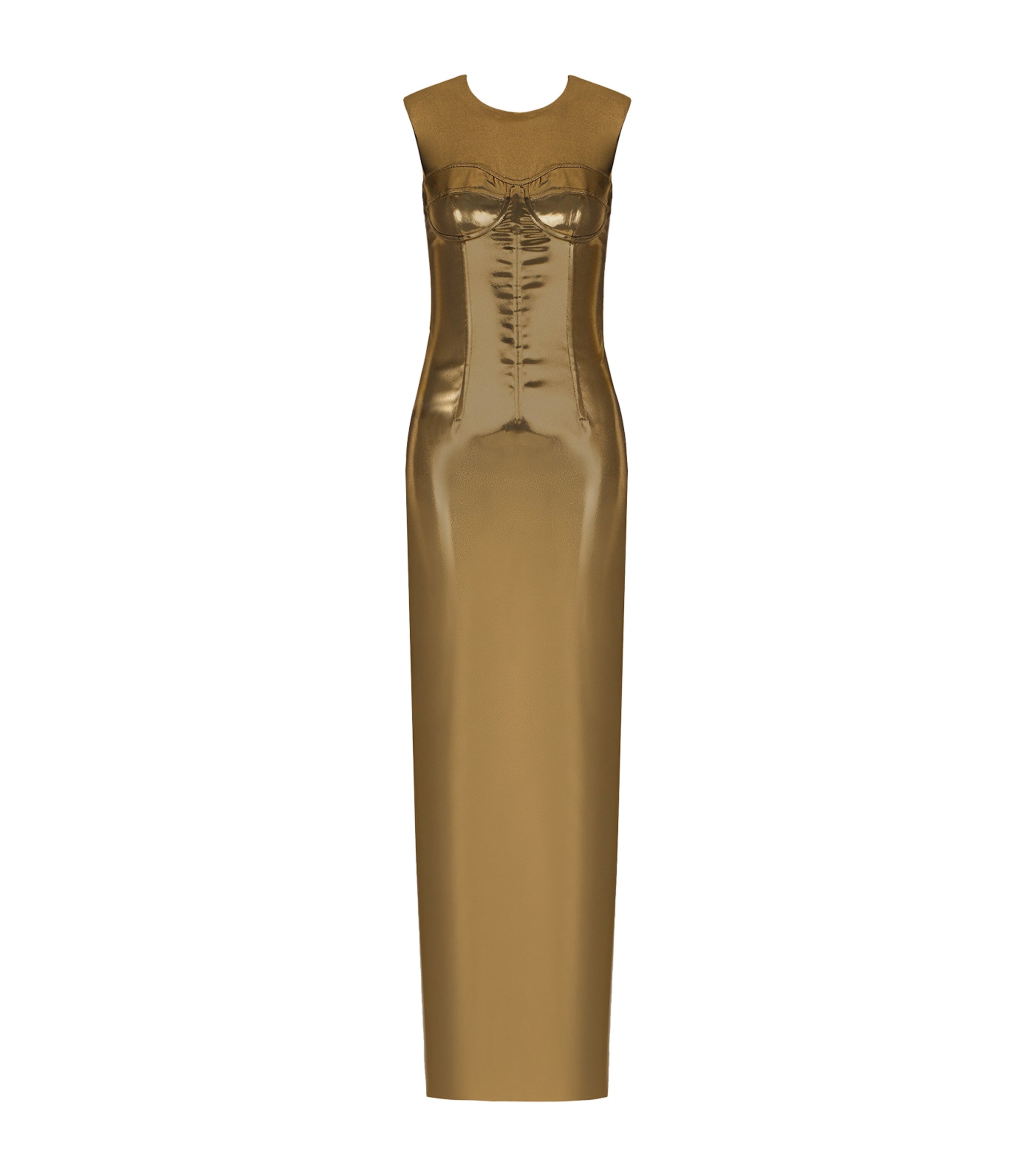 Lamé Corset Maxi Dress
