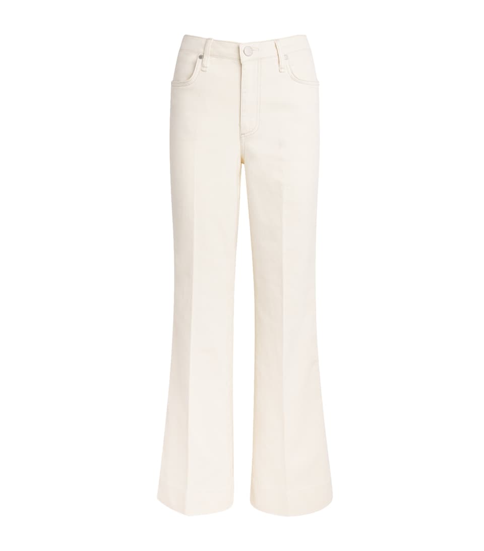 Rag & Bone Womens Ruby Flared Jeans Ecru