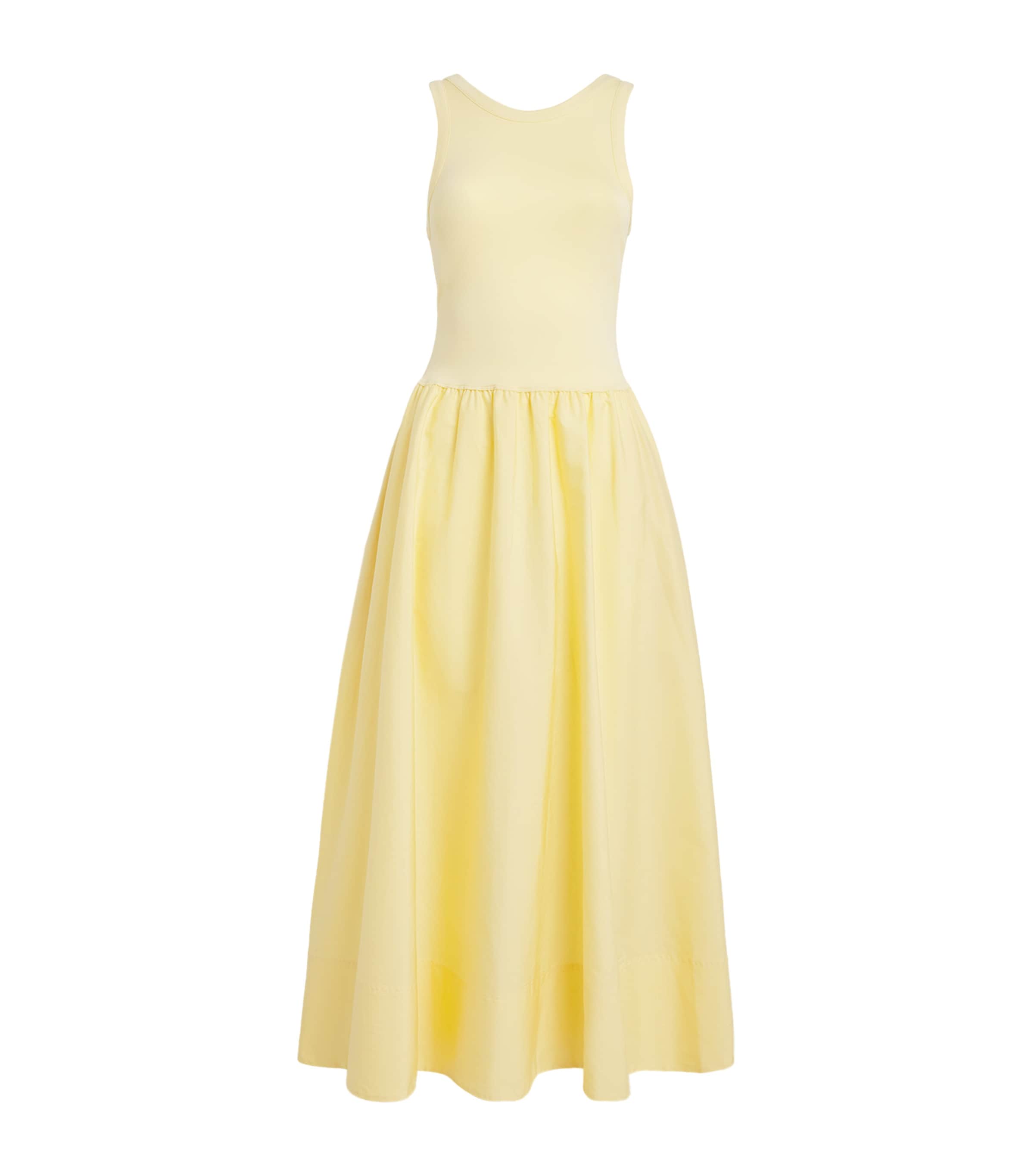 Polo Ralph Lauren Womens Woven Flared Midi Dress T Bird Yellow