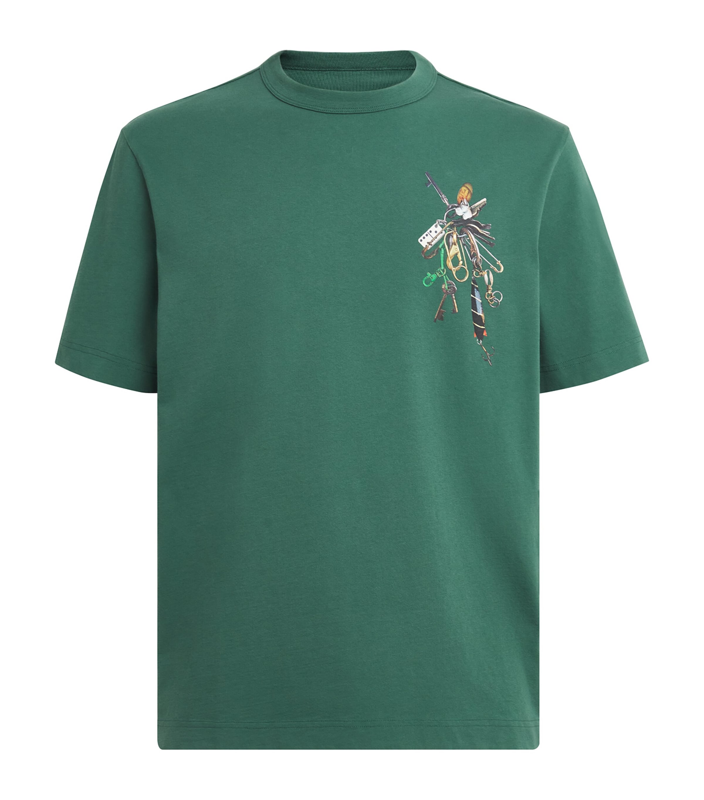 Barbour Mens x Paul Smith Key Printed T-Shirt Bottle Green