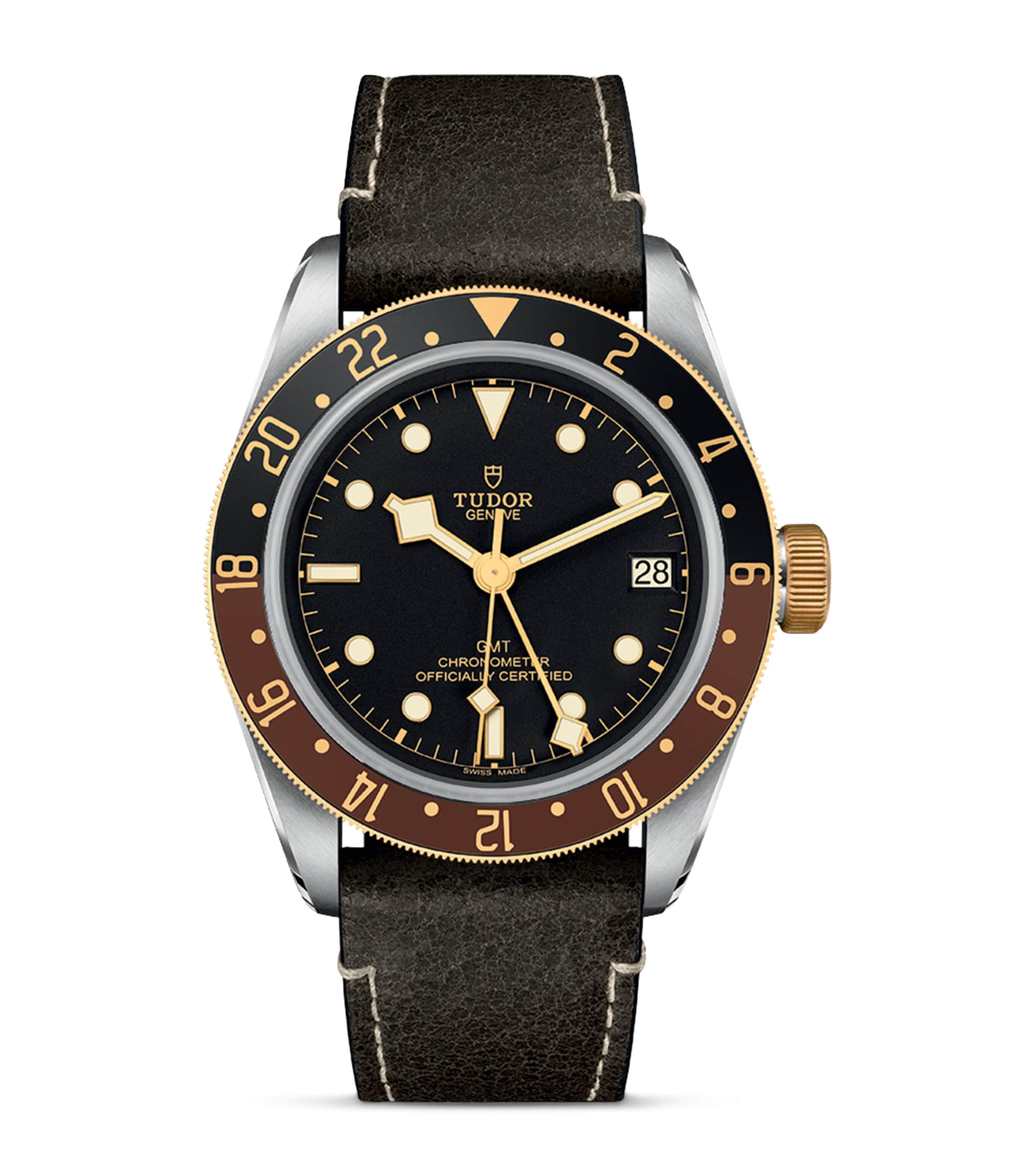 TUDOR Black Bay GMT Stainless Steel and Yellow Gold Watch 41mm Black