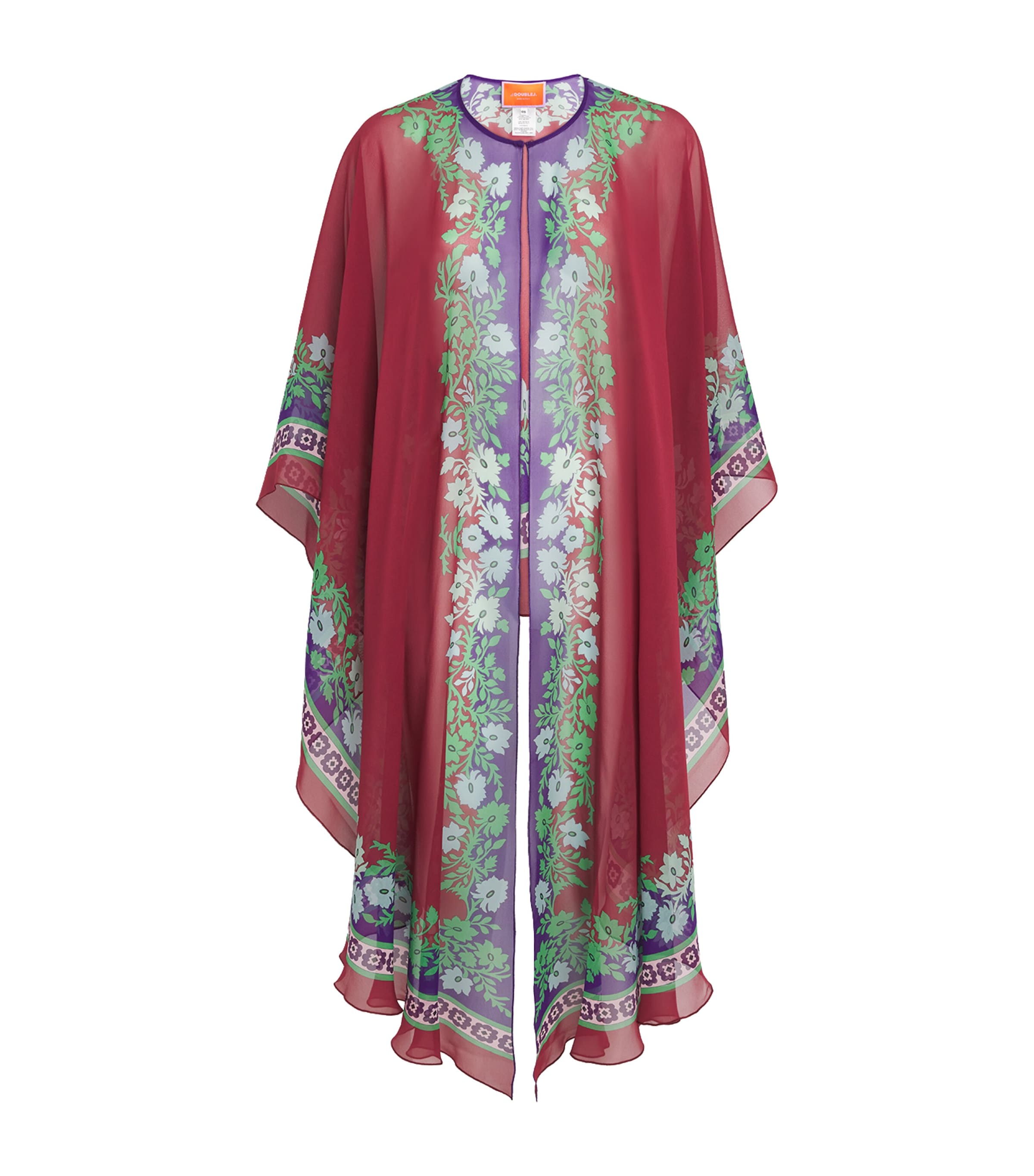 Silk Chiffon Printed Cape