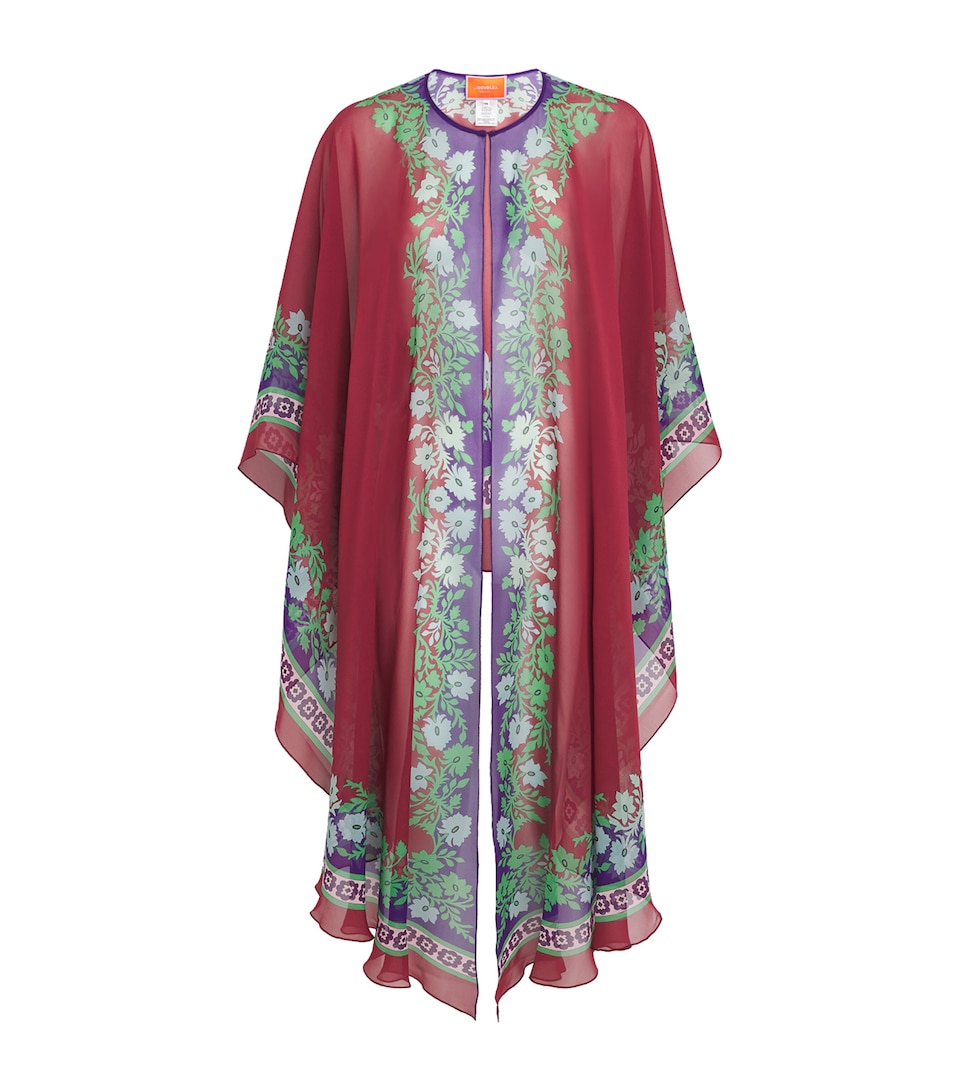 Silk Chiffon Printed Cape