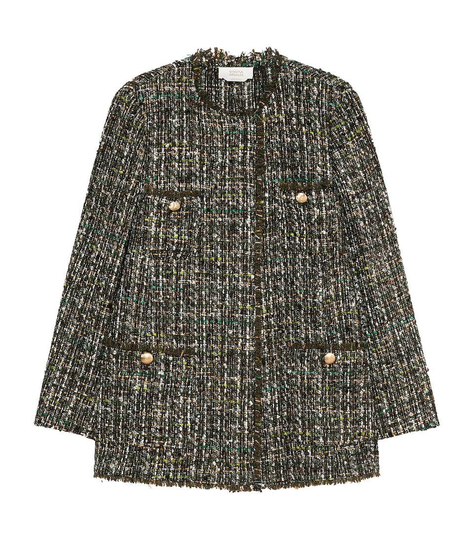 Marina Rinaldi Womens Tweed Jacket Kaki