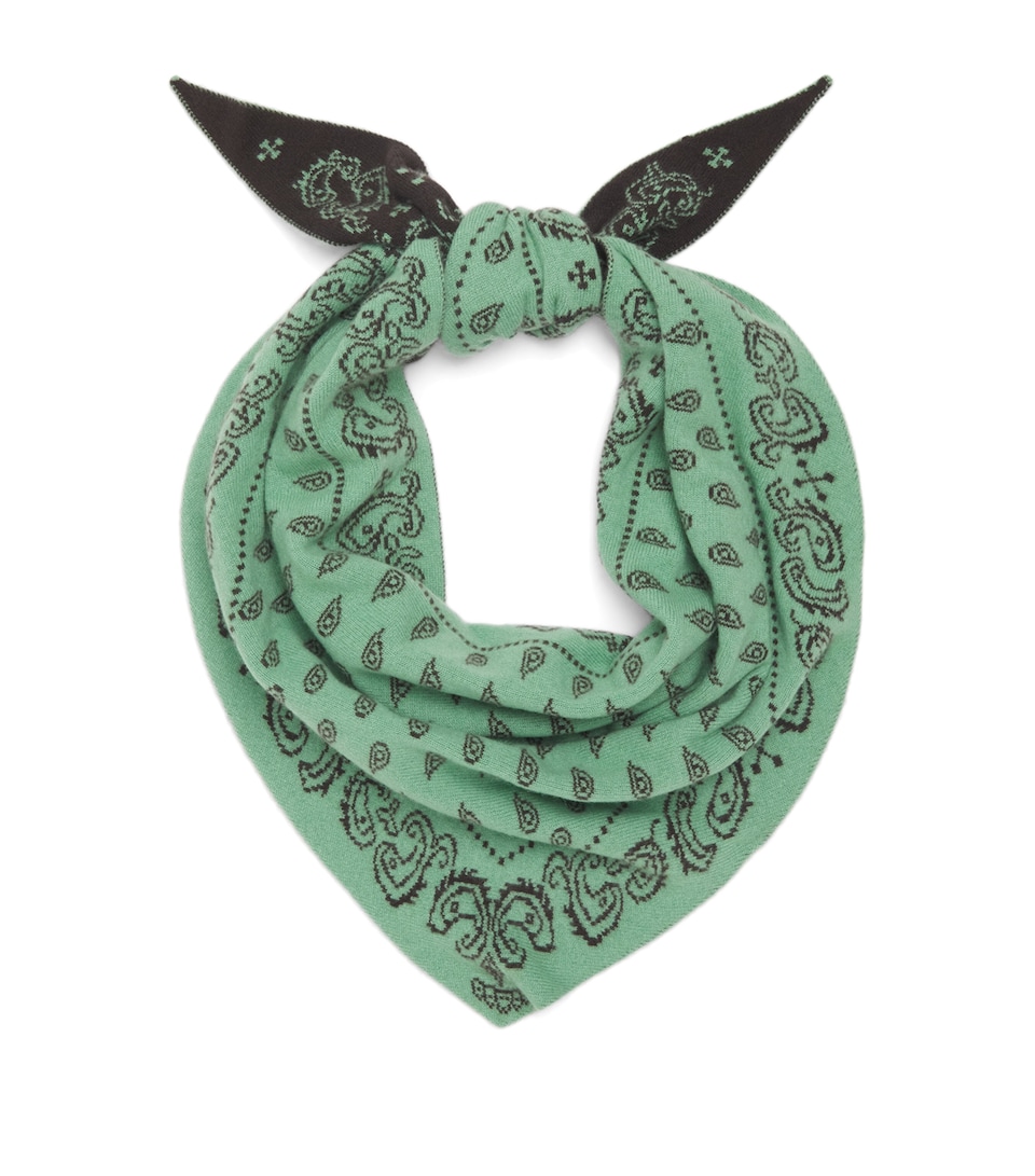 Guest In Residence Cashmere Reversible Wild Rag Scarf Highland/burnt Cocoa