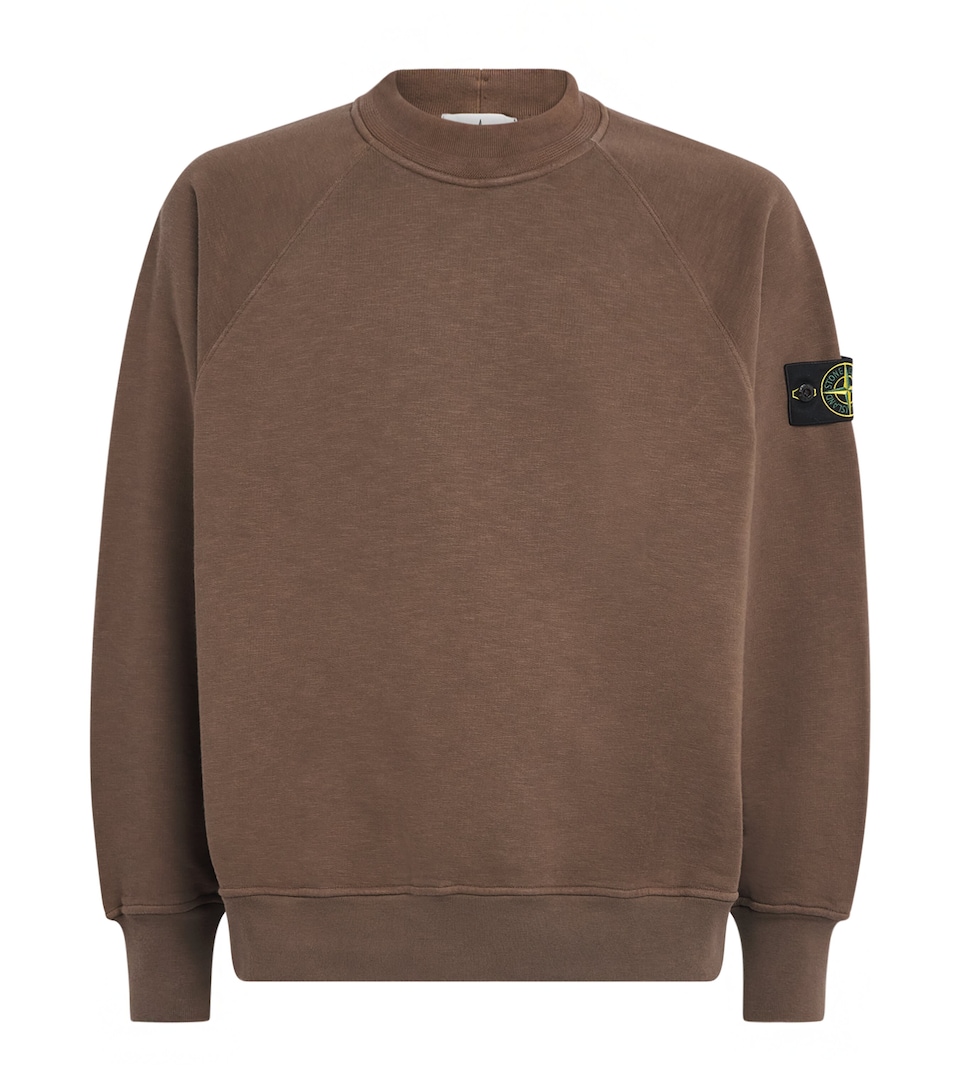 Stone Island Mens Cotton Umber Sweatshirt