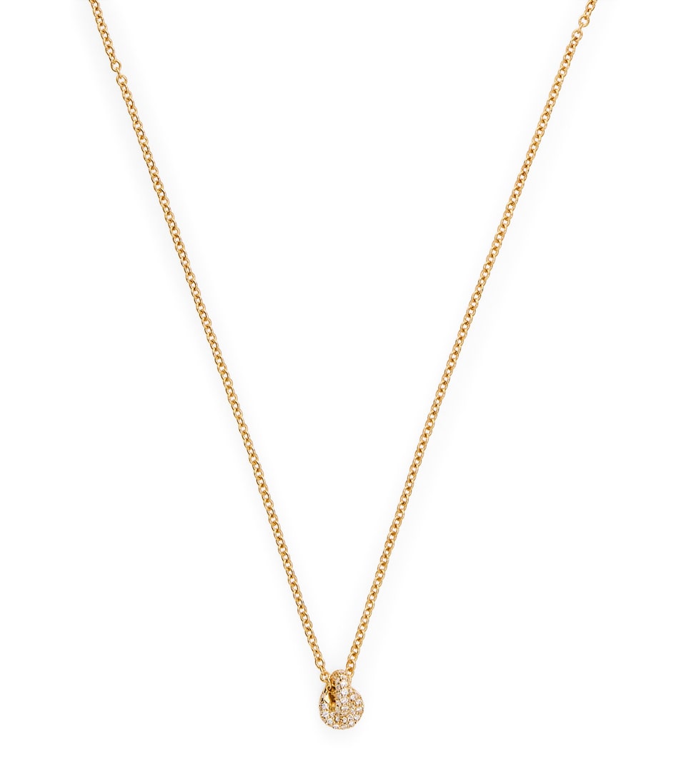 Yellow Gold and Pavé Diamond Legacy Knot Necklace