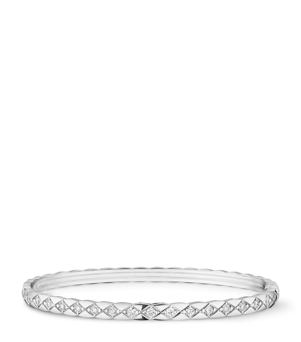 White Gold and Diamond Coco Crush Bangle