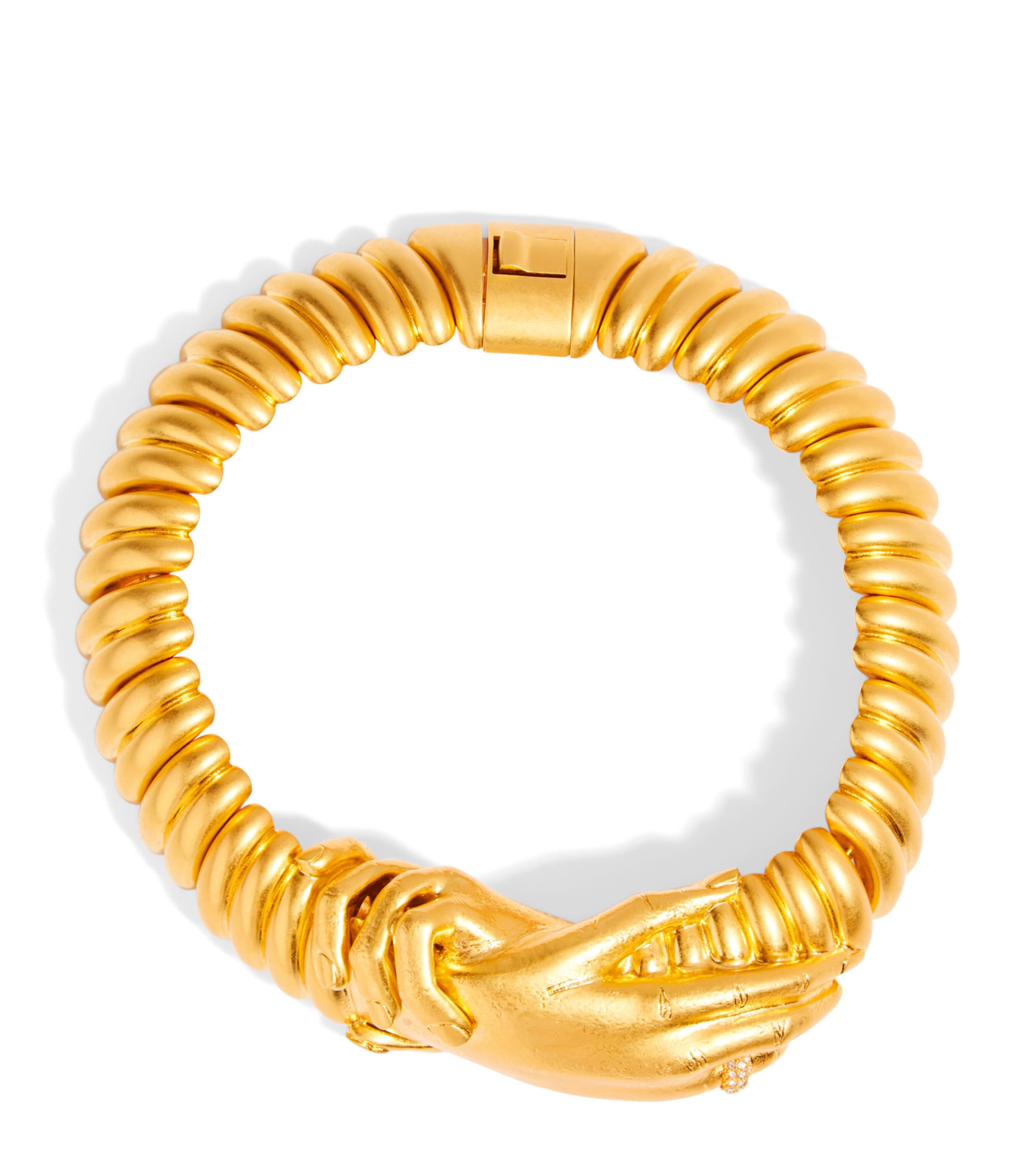 Schiaparelli Hand in Hand Necklace Gold