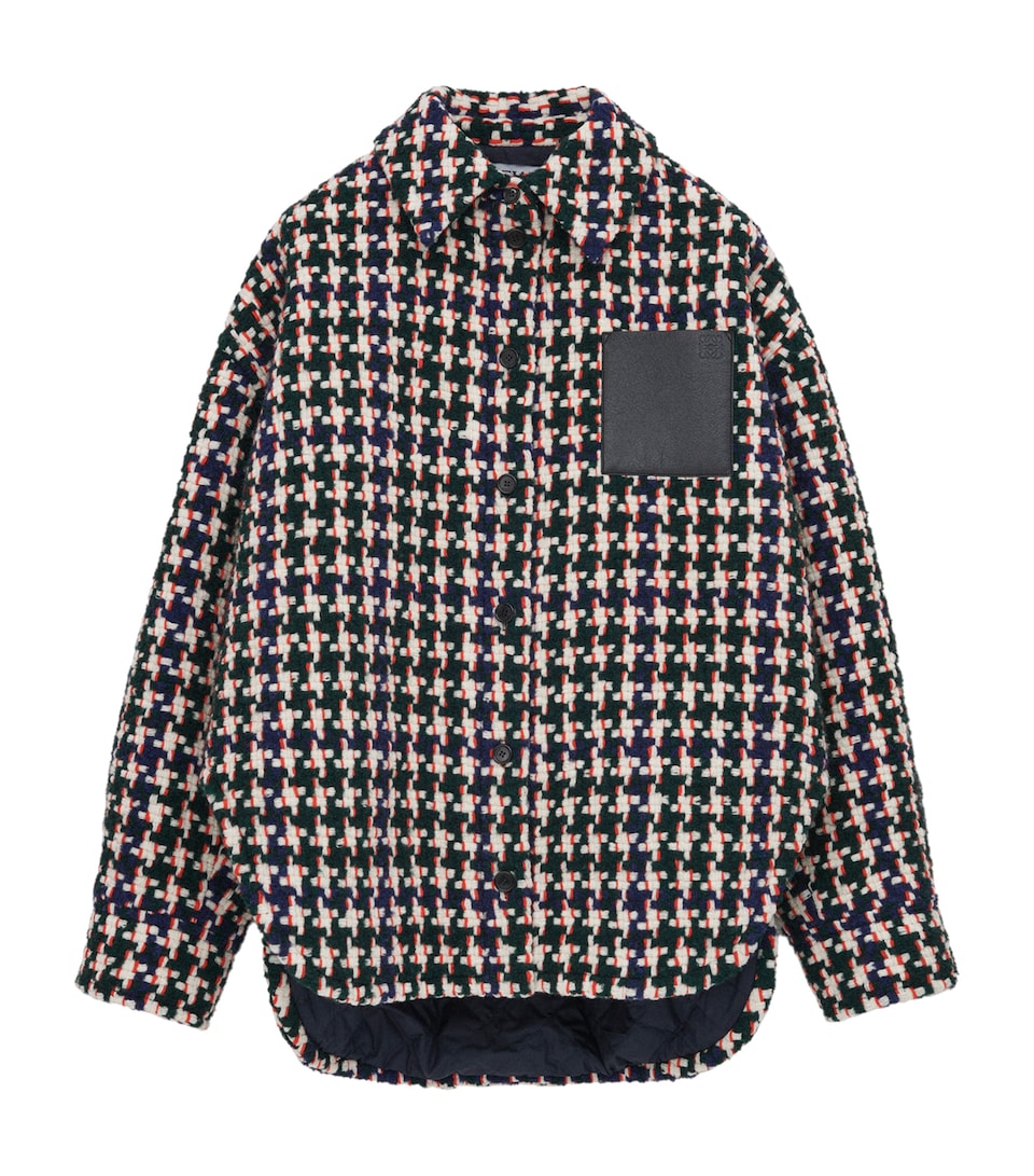 Tweed Houndstooth Overshirt