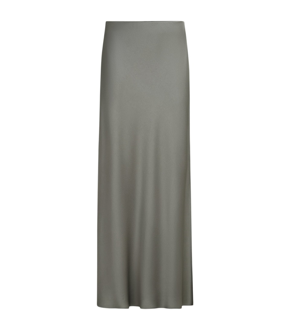 Satin Cady Maxi Skirt