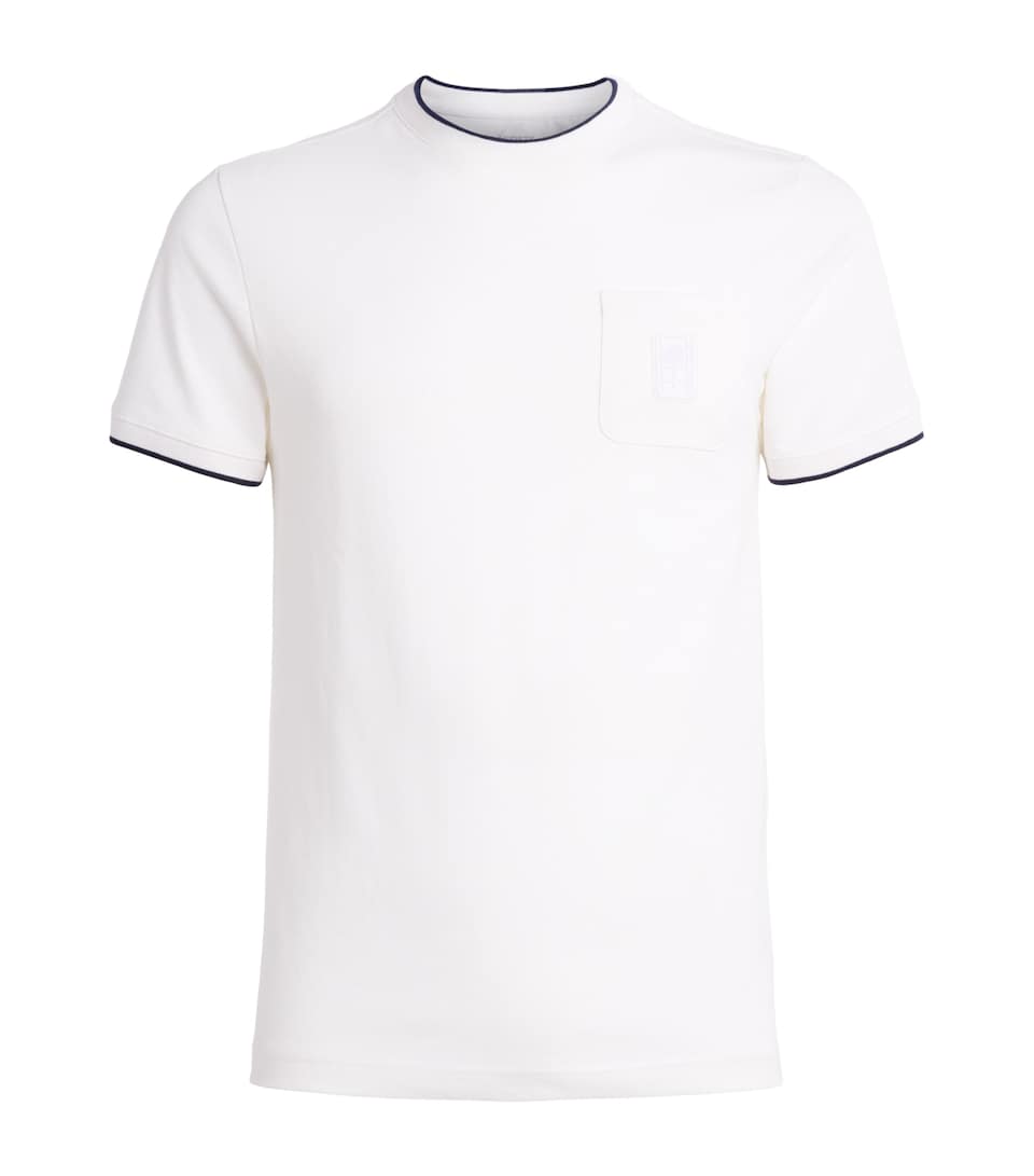 Contrast-Trim Pocket T-Shirt