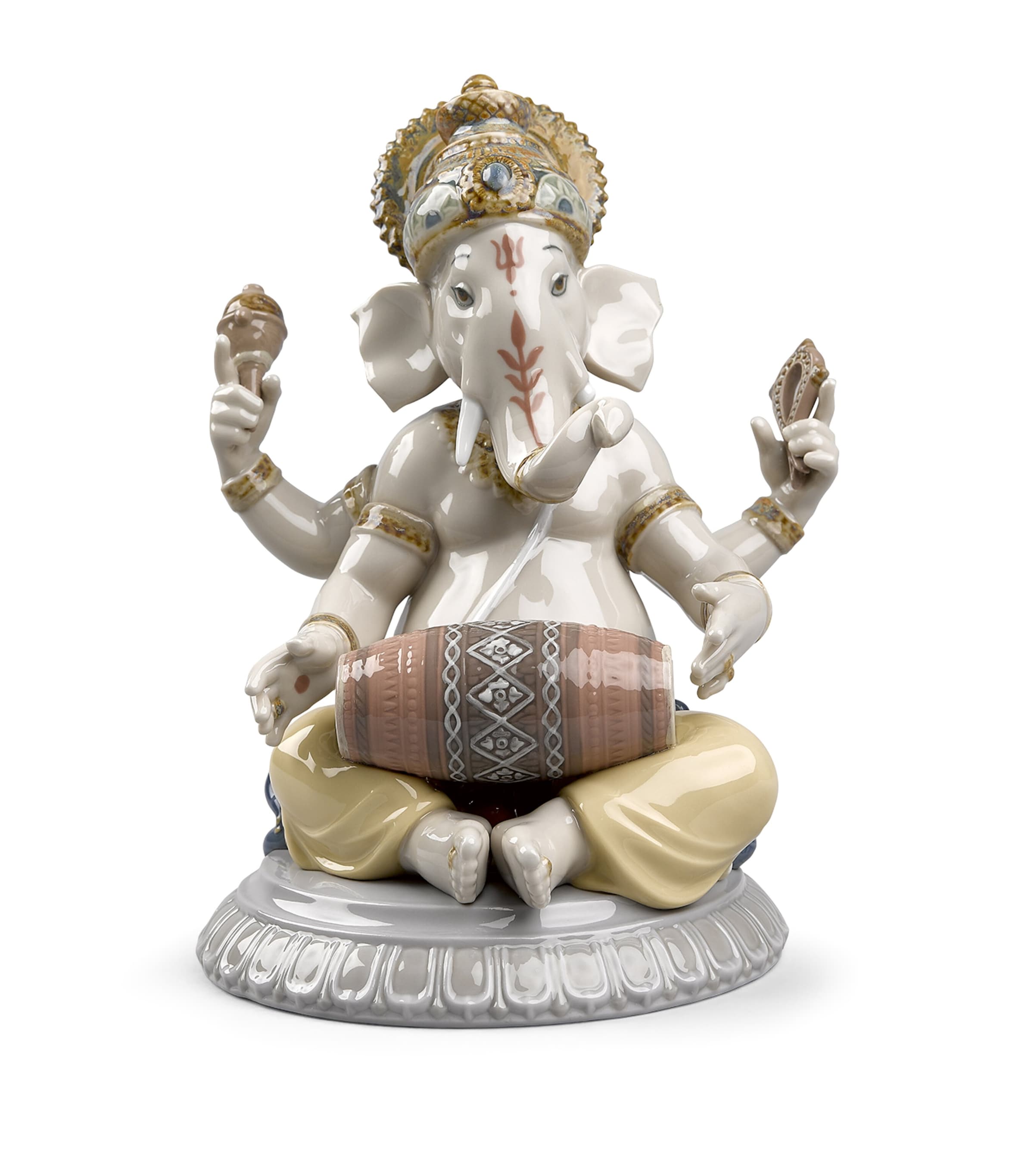 Lladró Mridangam Ganesha Figurine