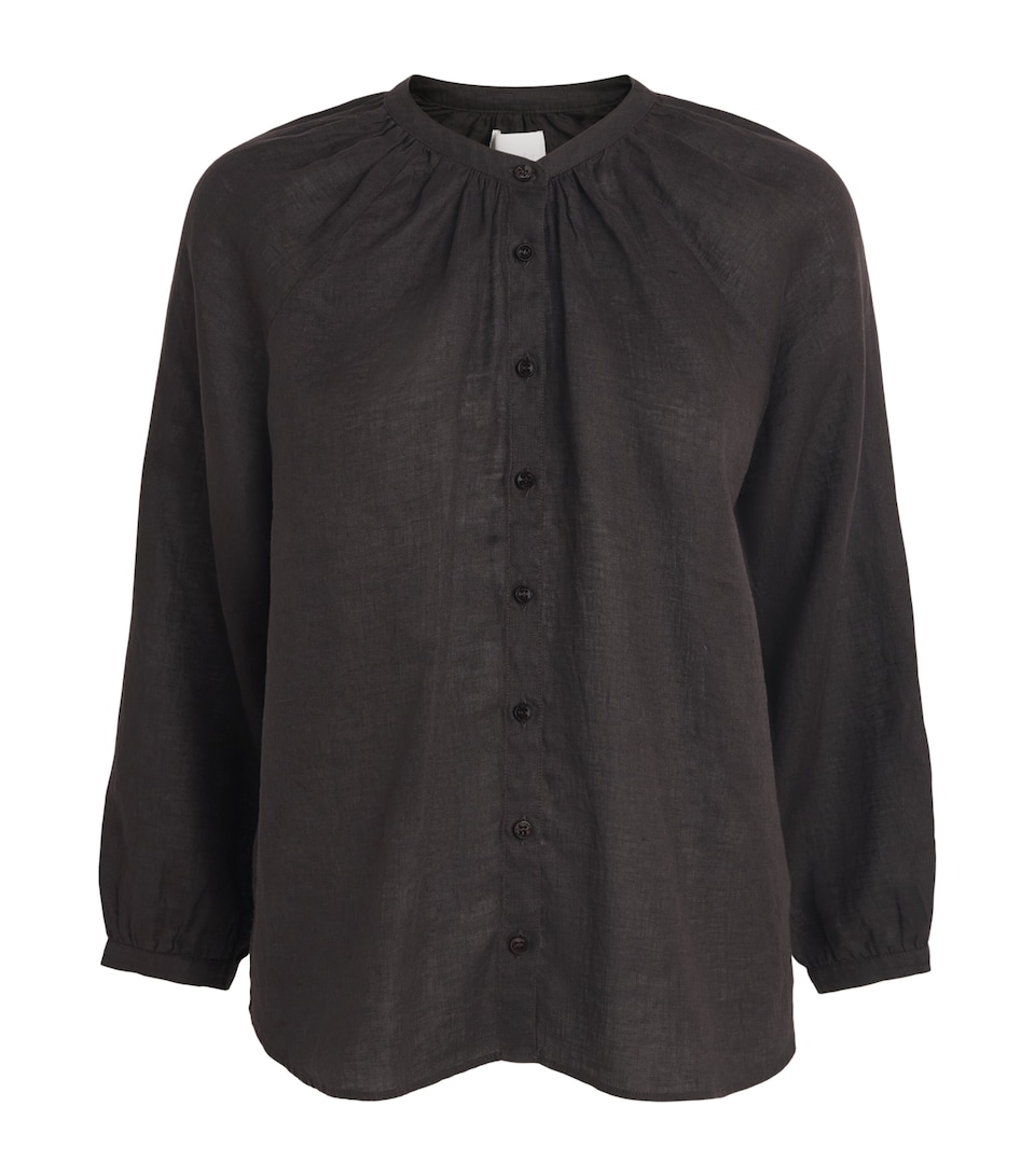 Citizens of Humanity Womens Linen Paro Blouse Chcolate Md/dk Brown