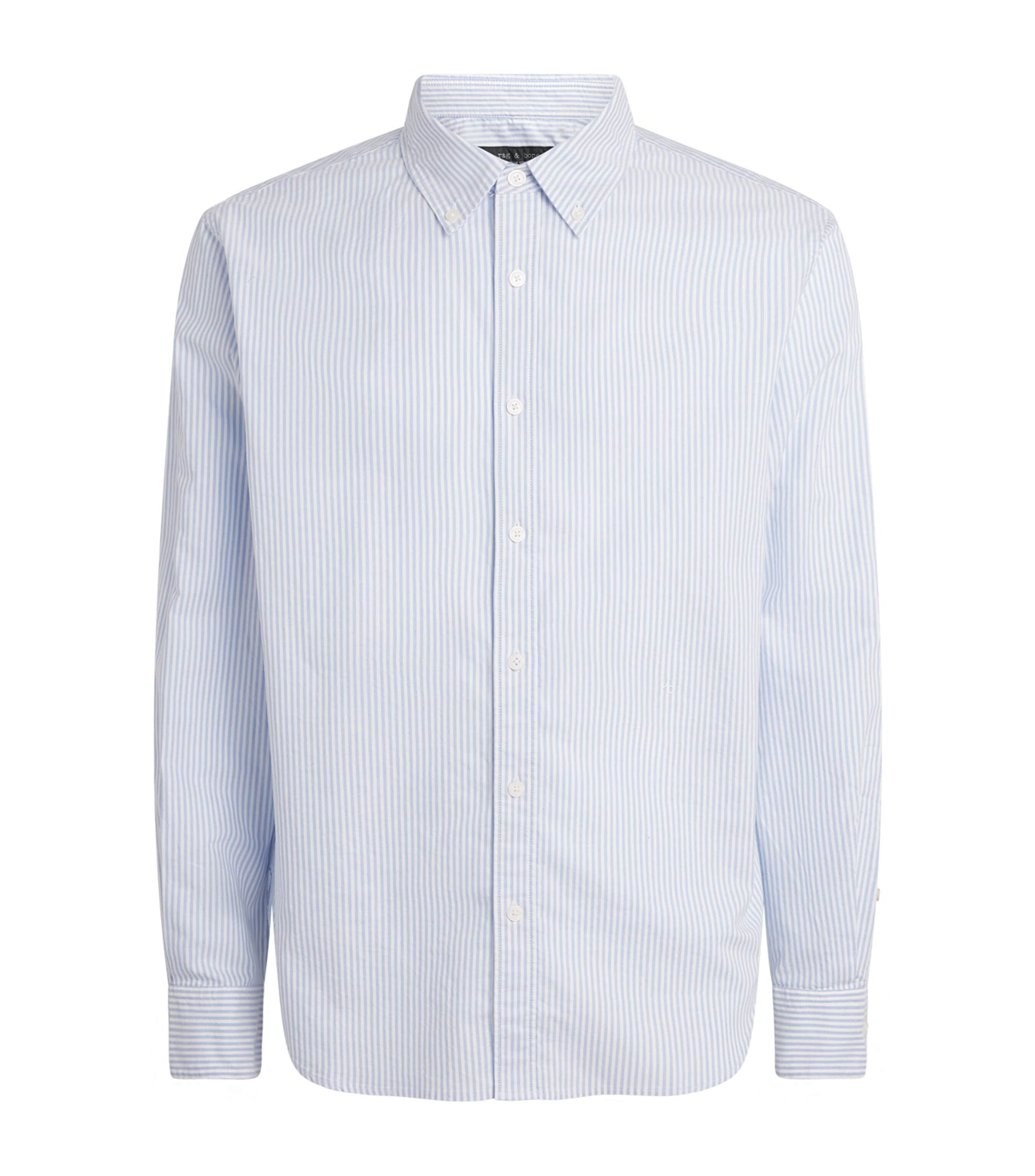 Rag & Bone Mens Cotton Stripe Shirt White