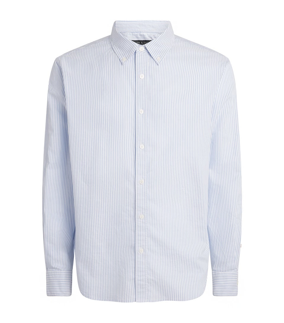 Rag & Bone Mens Cotton Stripe Shirt White