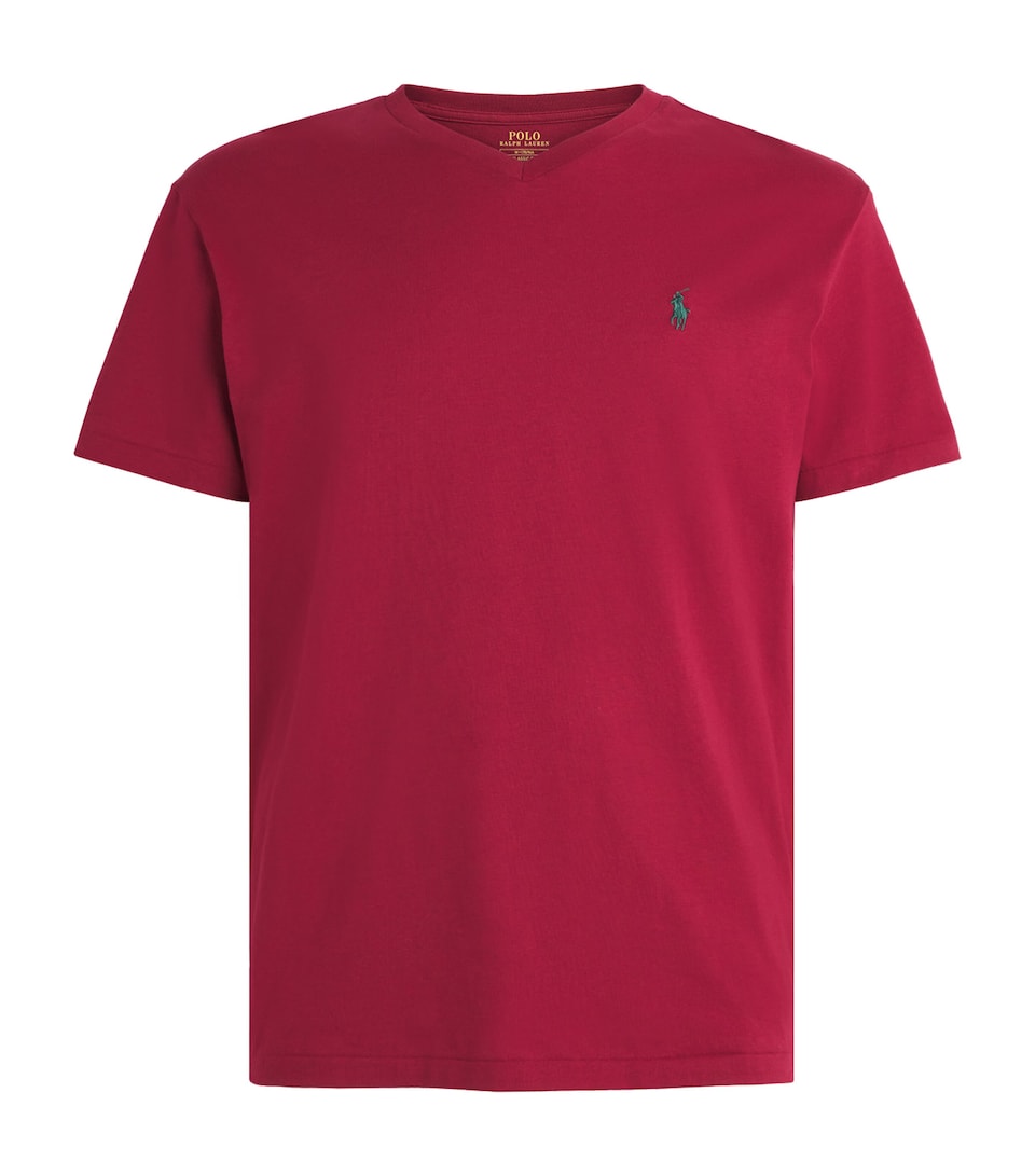 Cotton Logo V-Neck T-Shirt