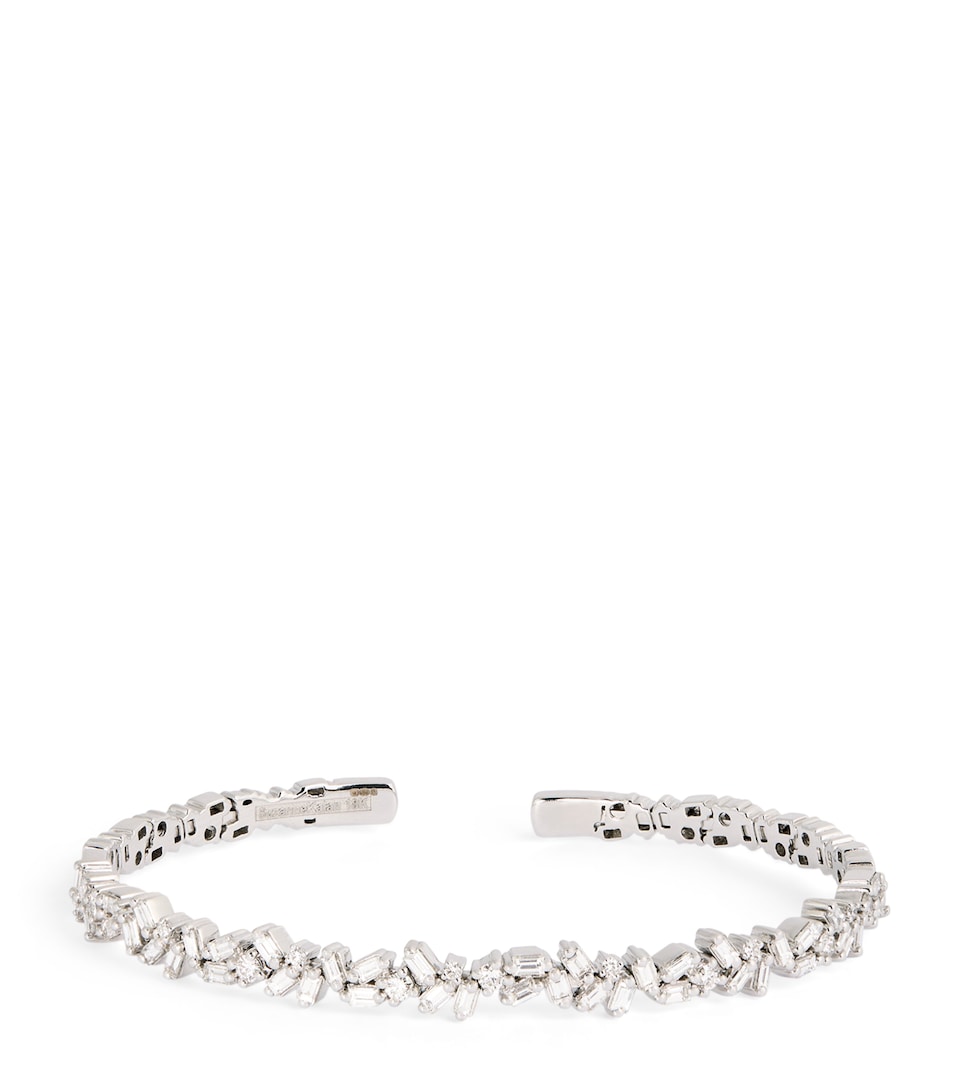 White Gold and Diamond Classic Bangle