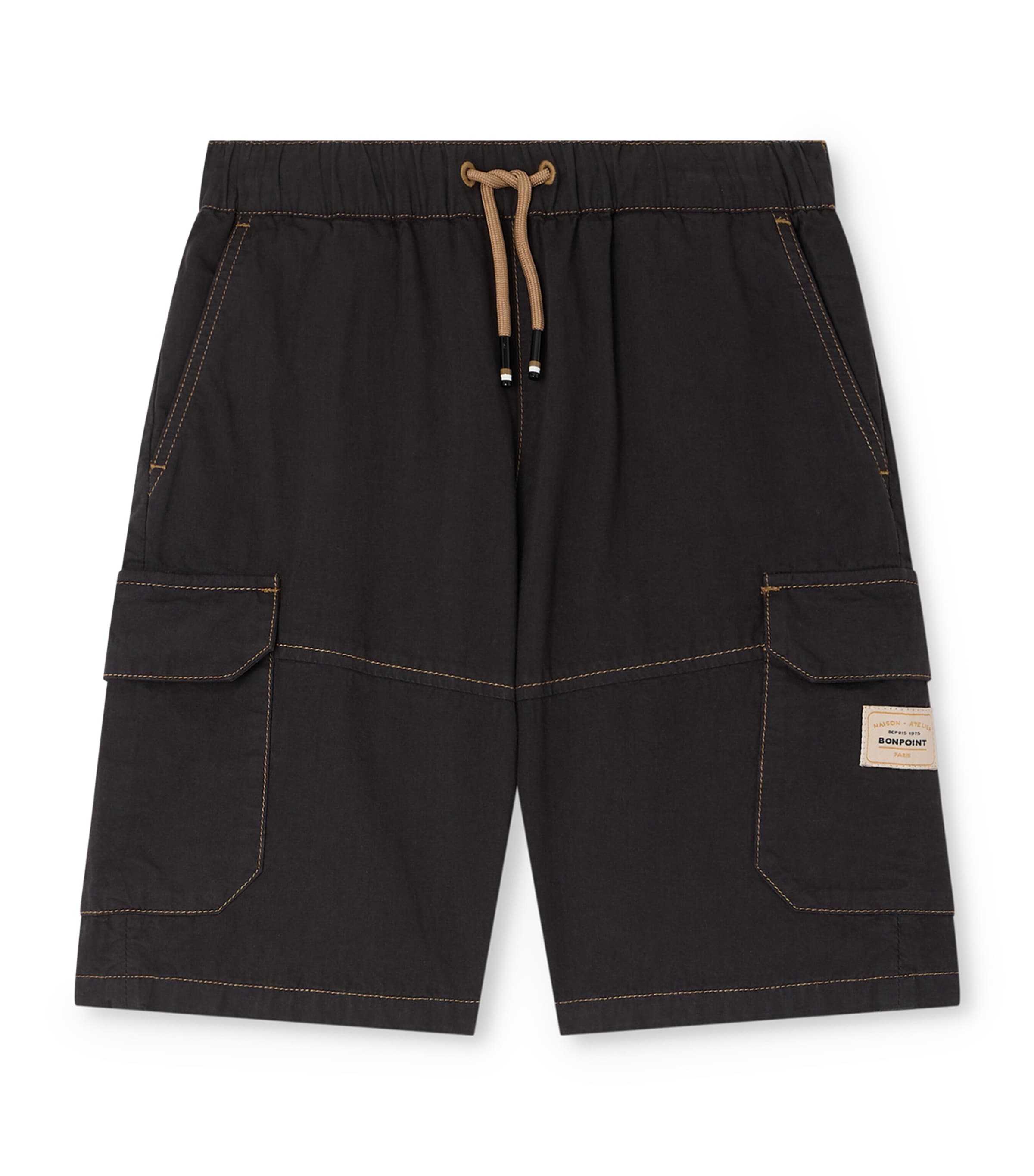 Bonpoint Cotton Lawson Shorts (10-14 Years) Faux Noir