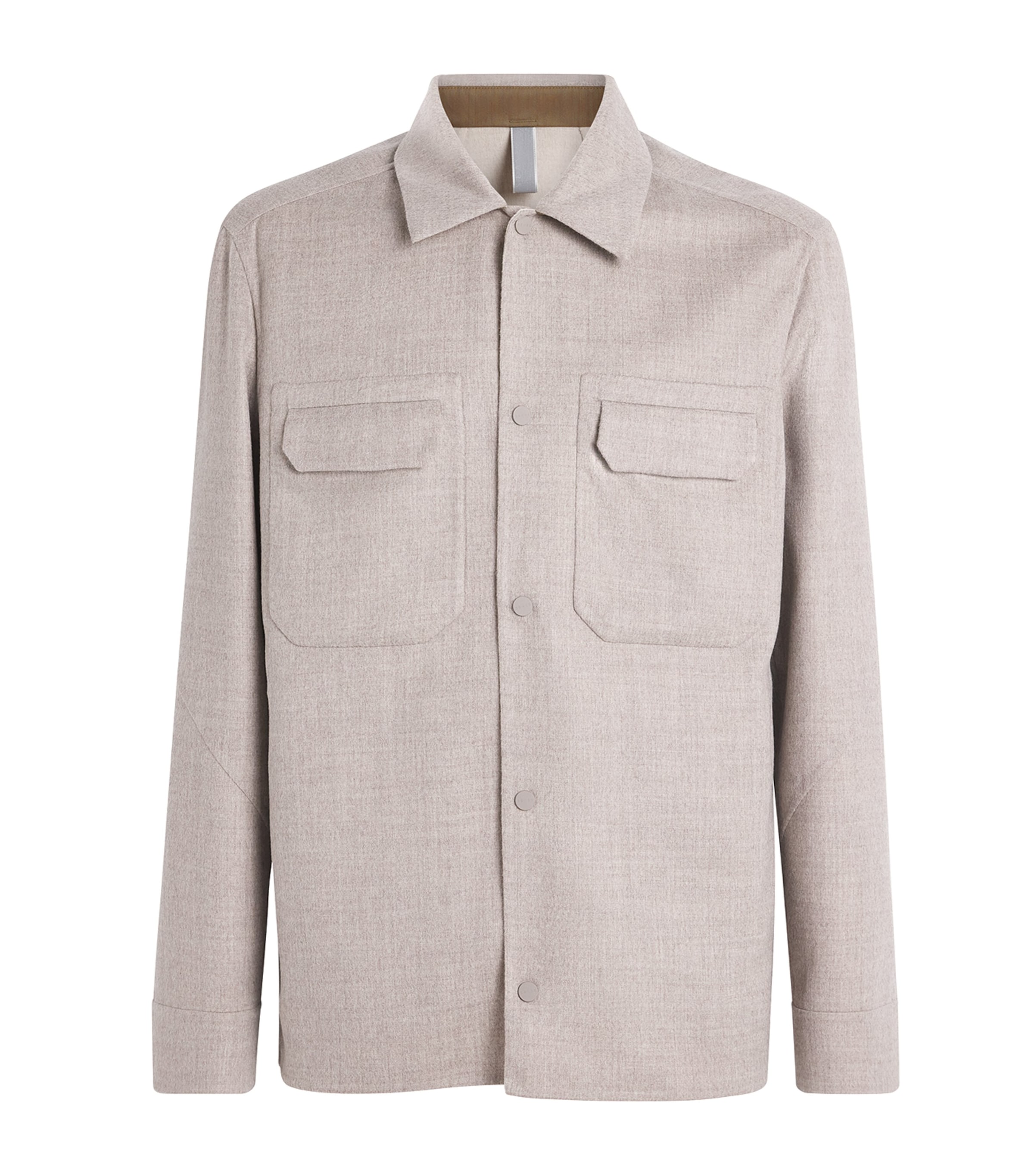 Virgin Wool-Cashmere Blend Double Overshirt