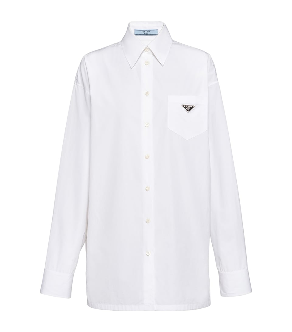 Cotton Poplin Logo Shirt