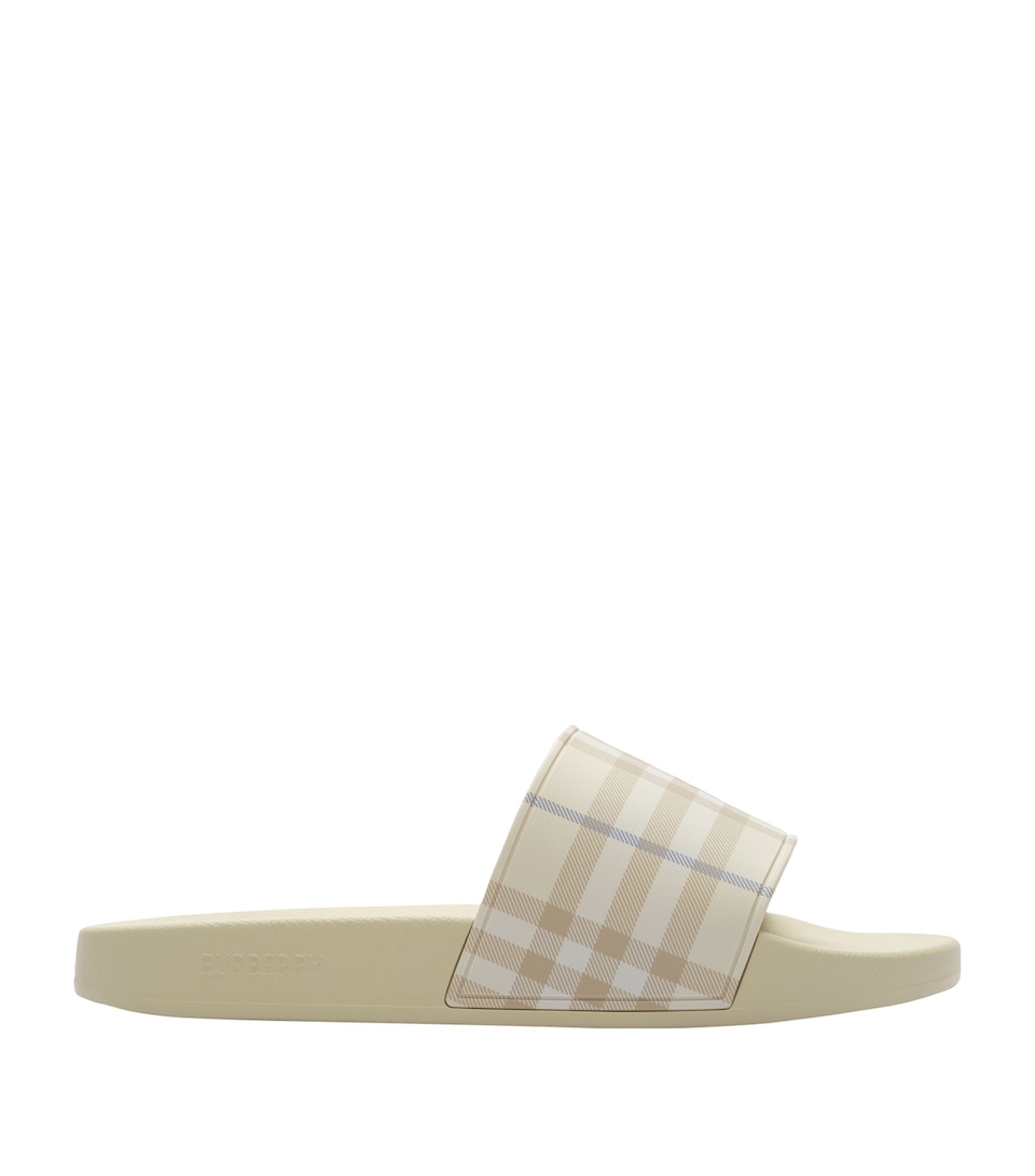Burberry Check Slides Sesame Beige Ip Chk