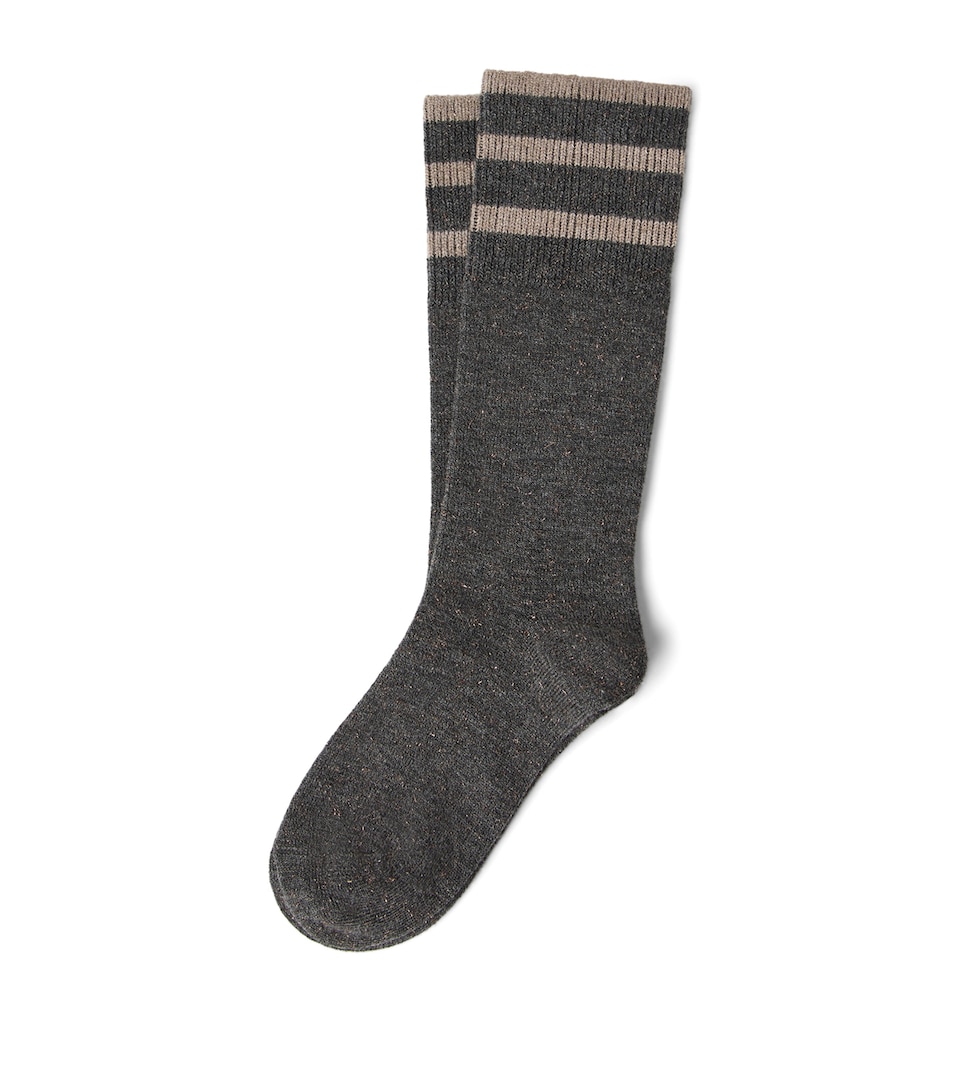 Brunello Cucinelli Womens Cashmere-Blend Sparkling Socks