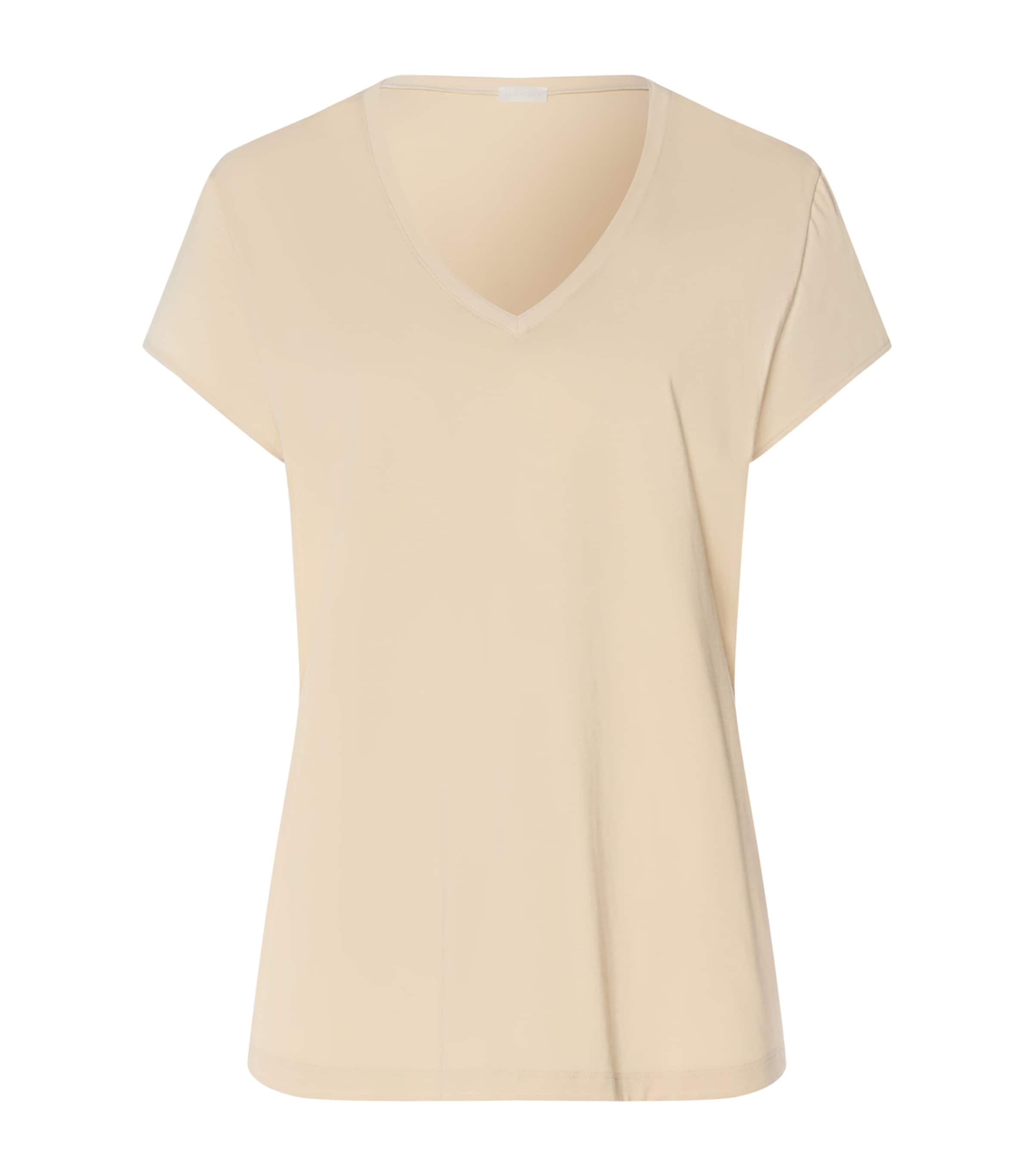 Hanro Womens Organic Cotton V-Neck T-Shirt Oyster Gray