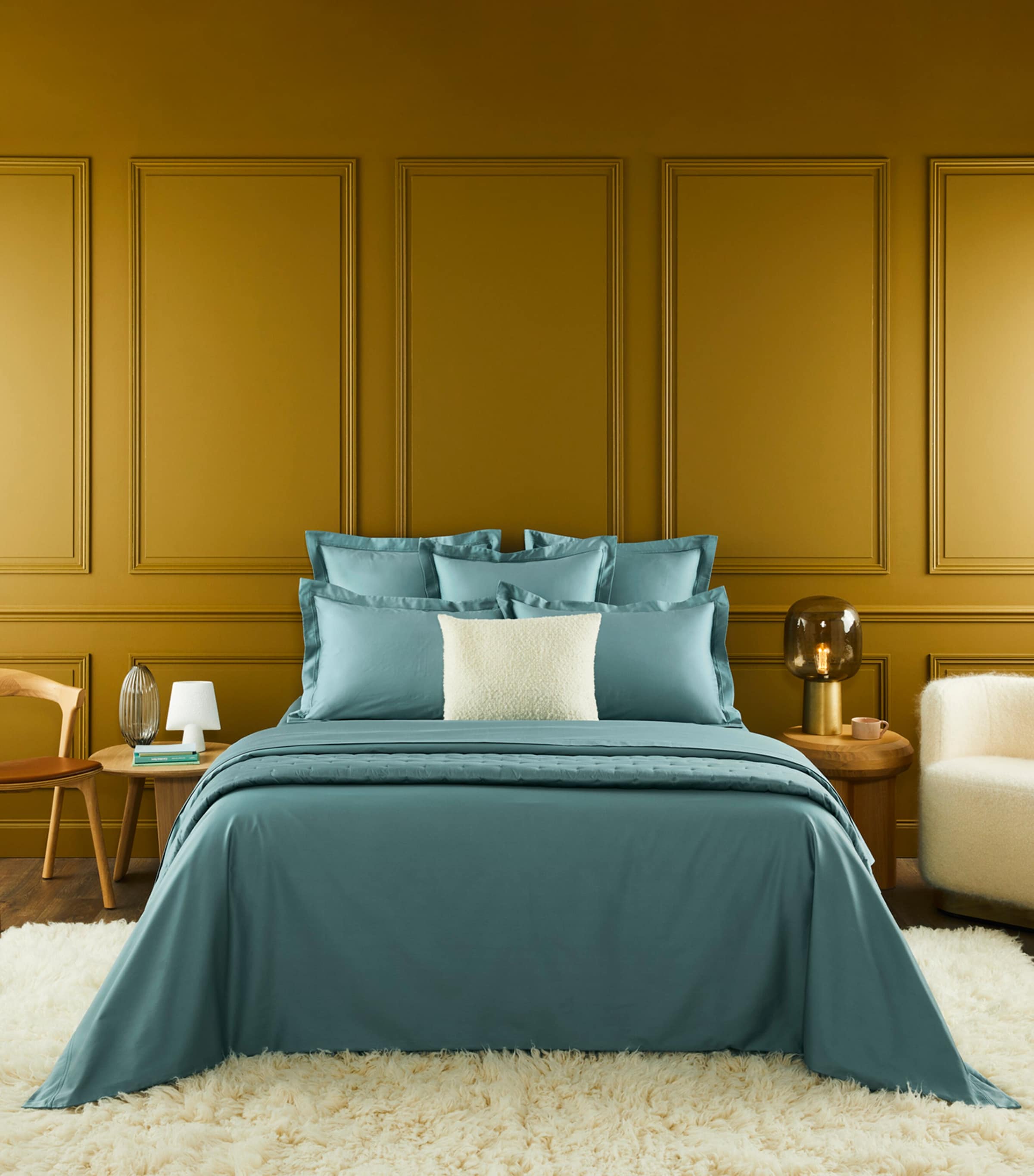 Yves Delorme Triomphe King Oxford Pillowcase (50cm x 90cm) Fjord