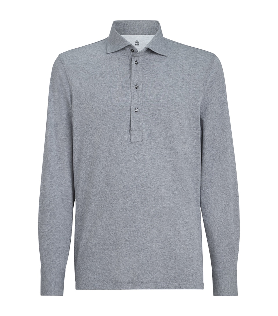 Brunello Cucinelli Mens Cotton Jersey Polo Shirt