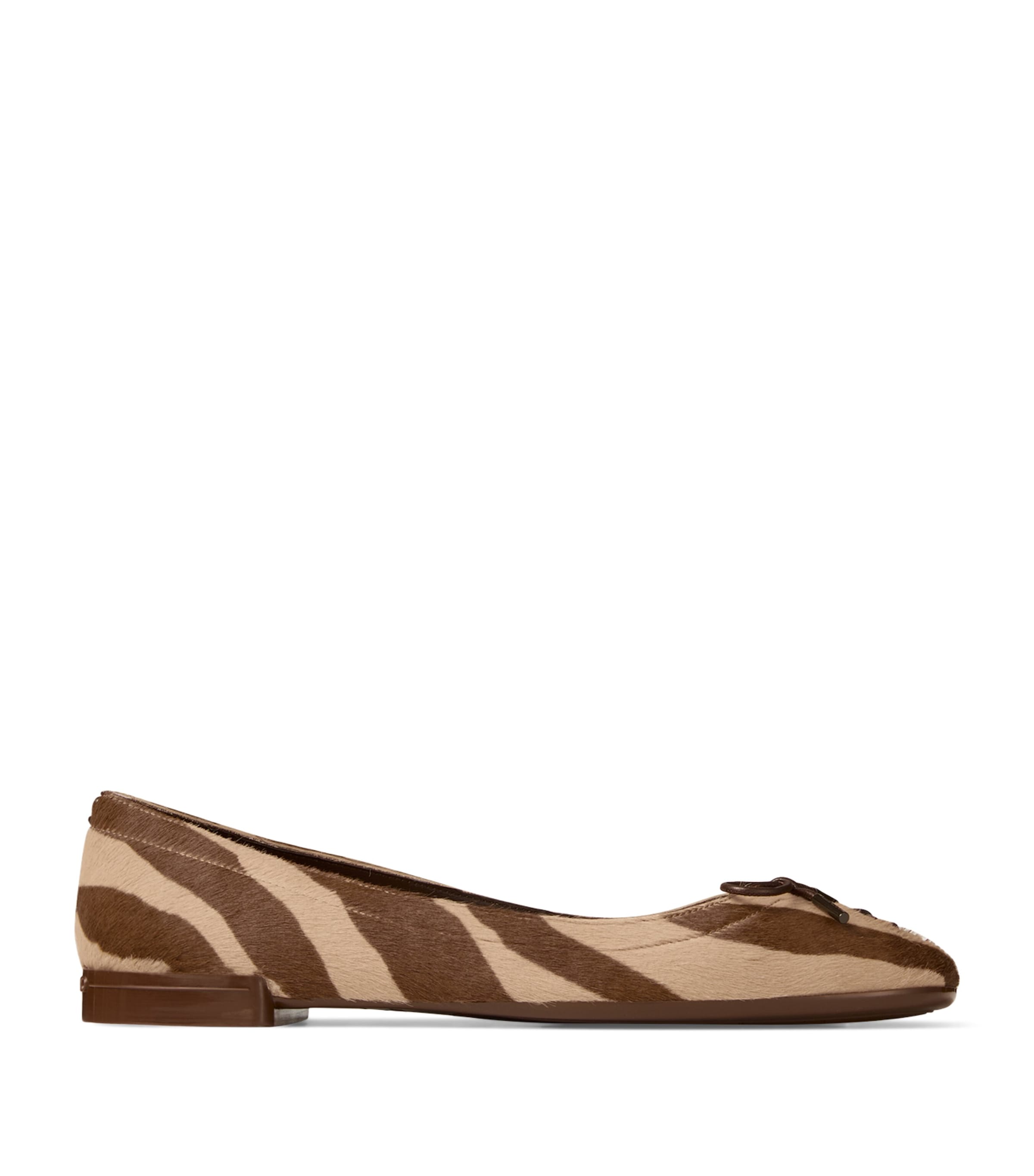 Scarlett Suede Zebra Print Ballet Flats