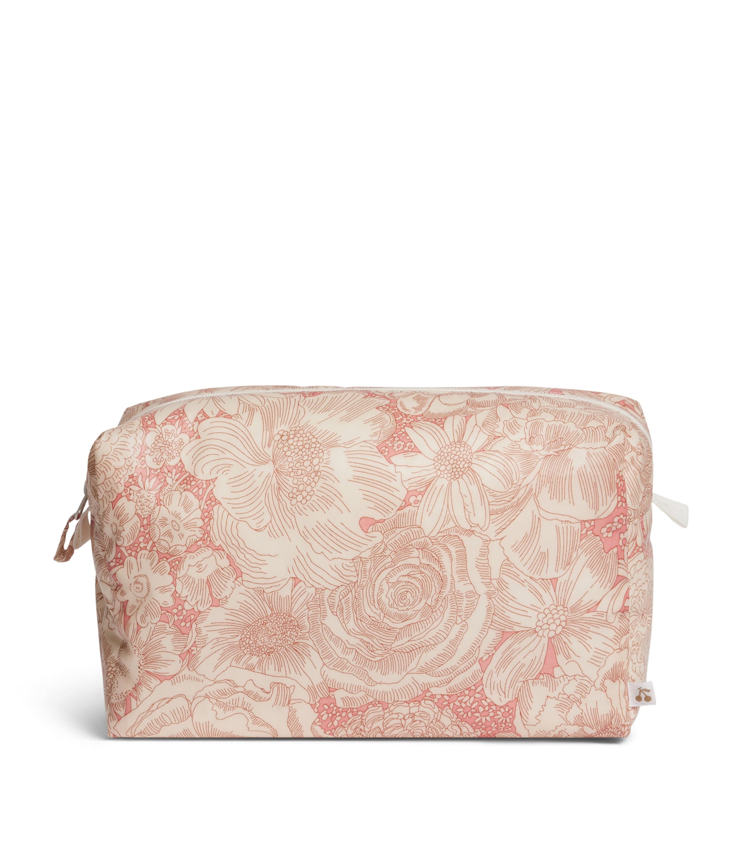 Cotton Floral Zipped Pouch
