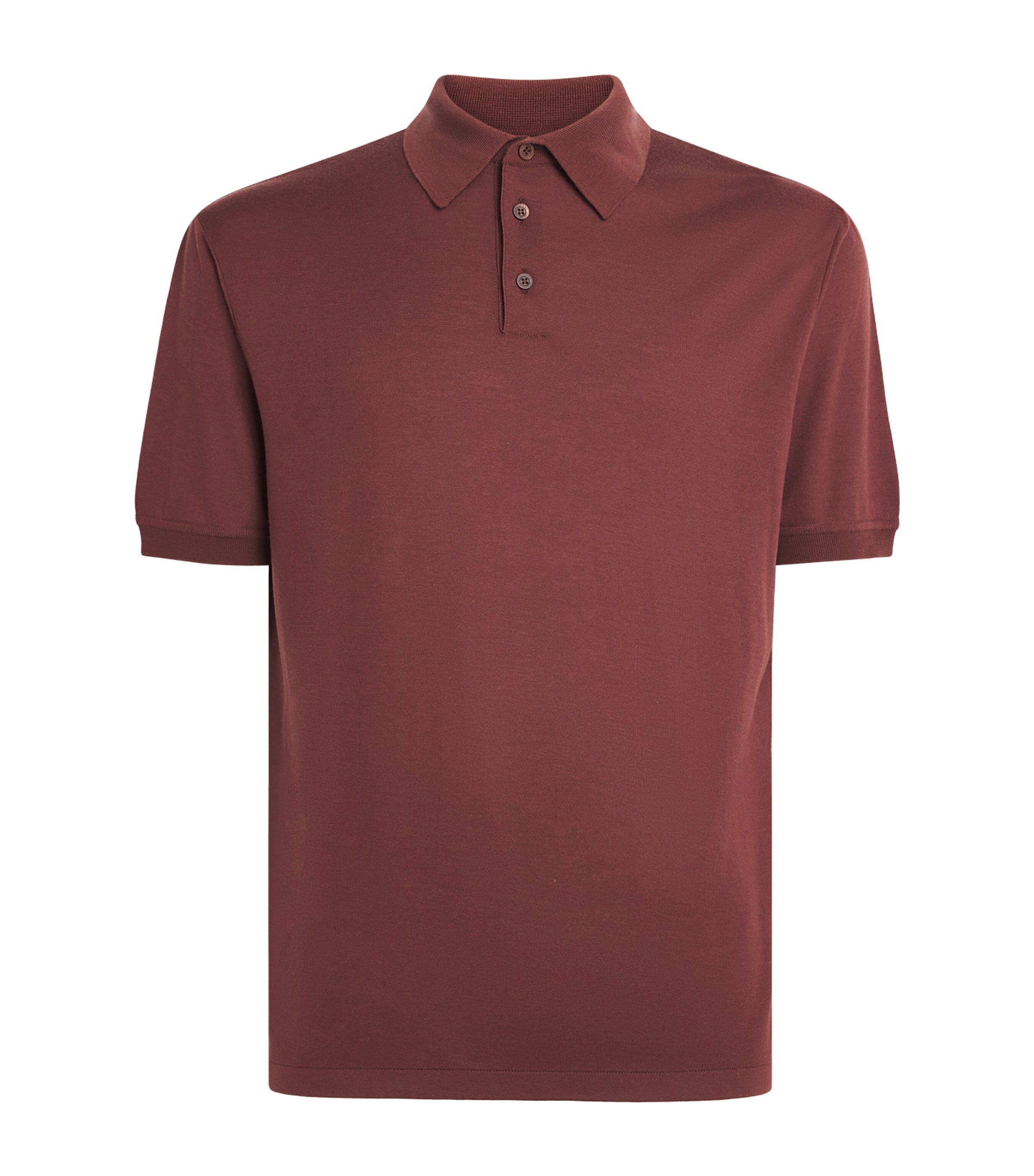 Colombo Mens Kid Wool Polo Shirt Wine