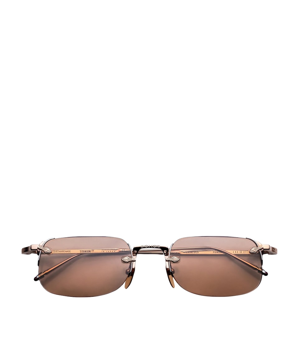 Jacques Marie Mage Titanium Fonda Oval Sunglasses Sweetheart