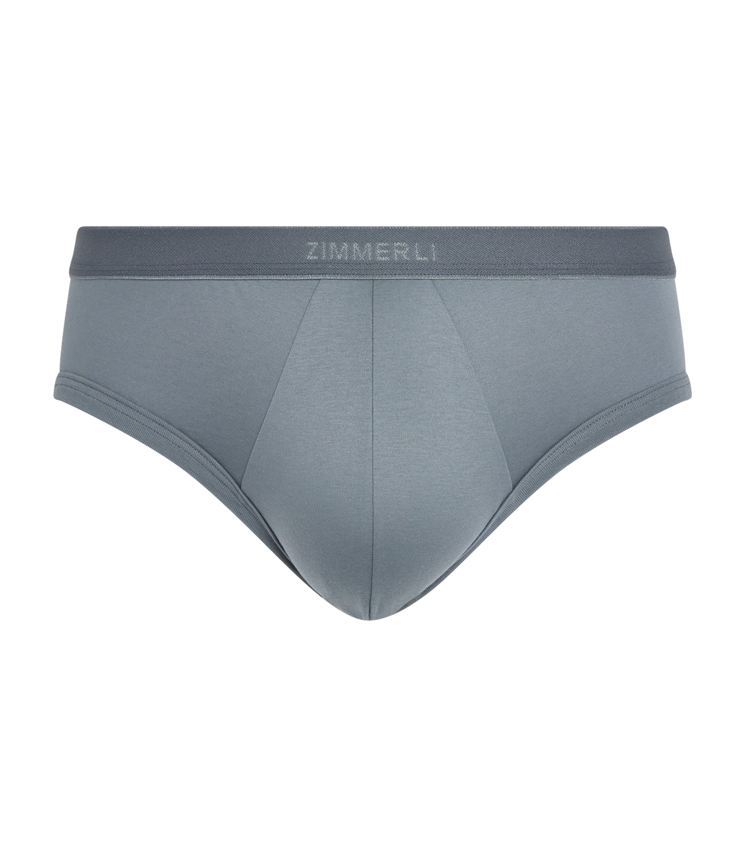 Zimmerli Mens Sea Island Cotton Briefs Light Slate