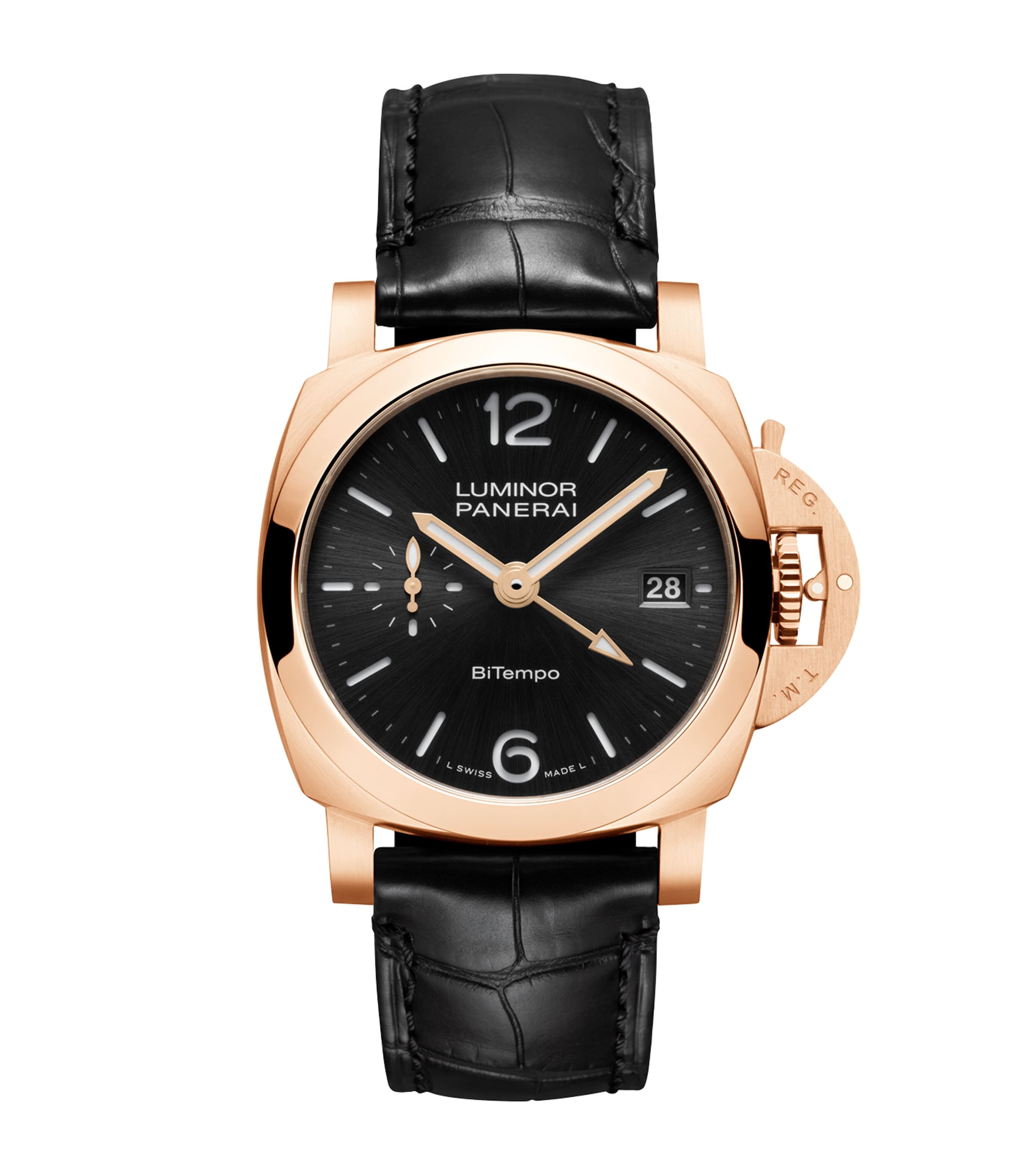 Panerai Goldtech Luminor Quaranta BiTempo Watch 40mm Black