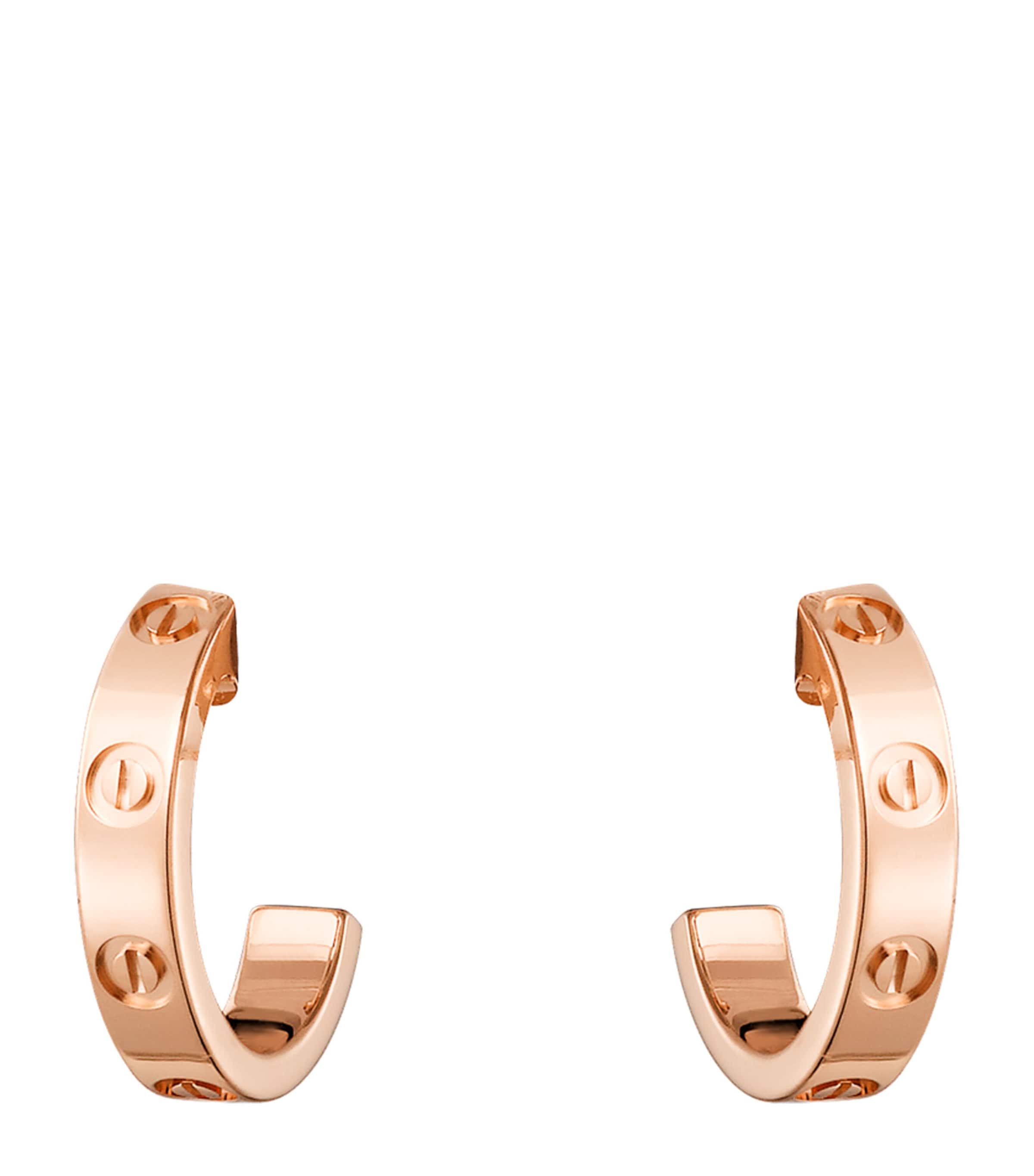 Cartier Rose Gold LOVE Hoop Earrings Rose Gold