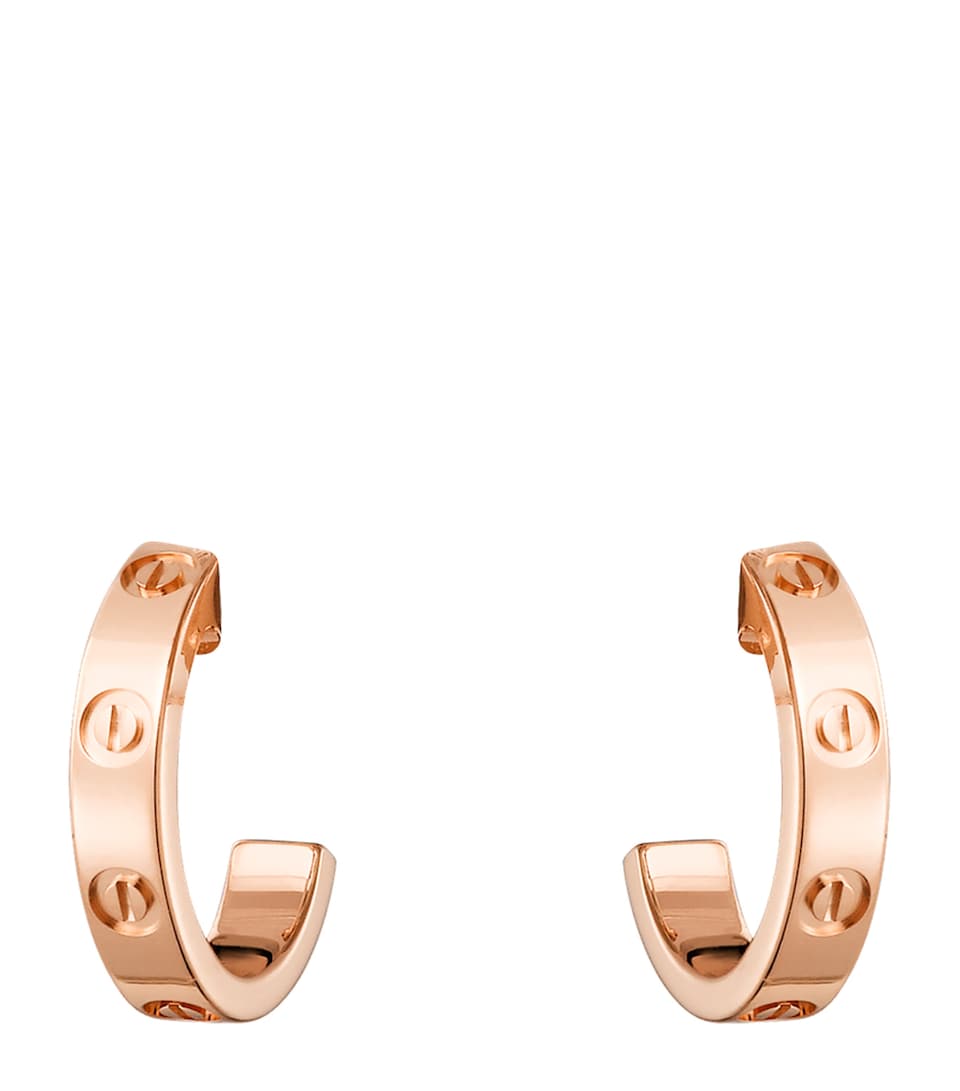Cartier Rose Gold LOVE Hoop Earrings Rose Gold