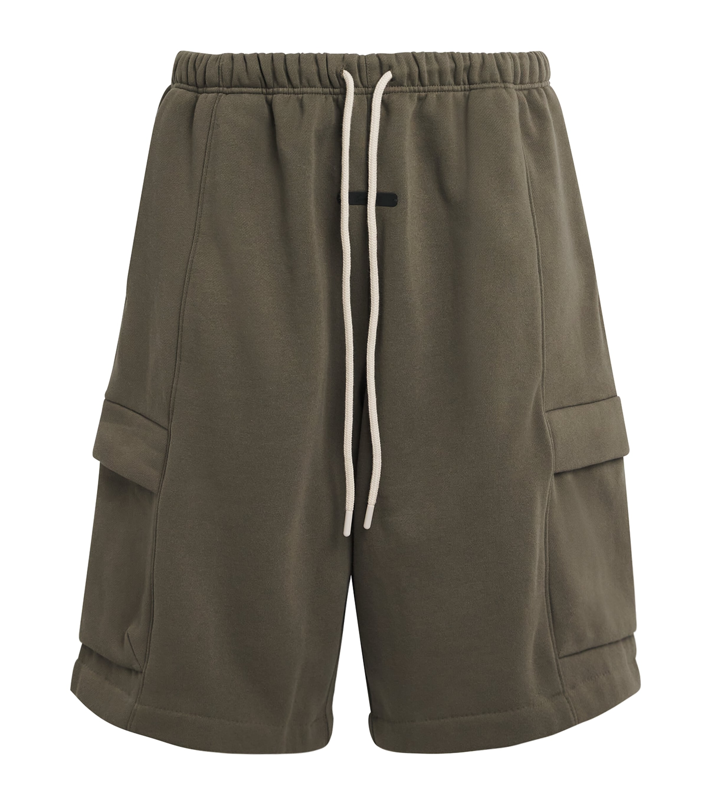FEAR OF GOD ESSENTIALS Mens Cargo Basketball Shorts Moss