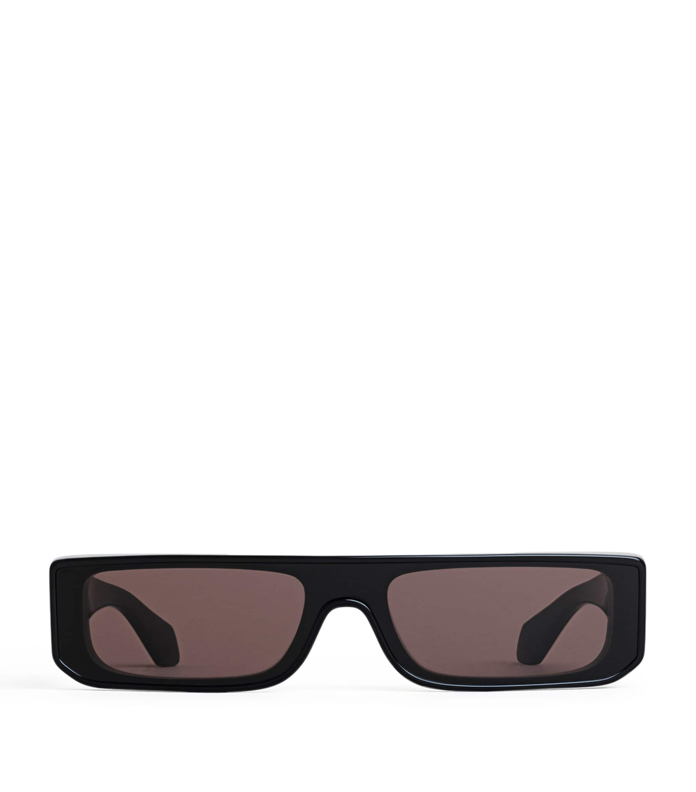 Alaïa Acetate Rectangle Mask Sunglasses Black