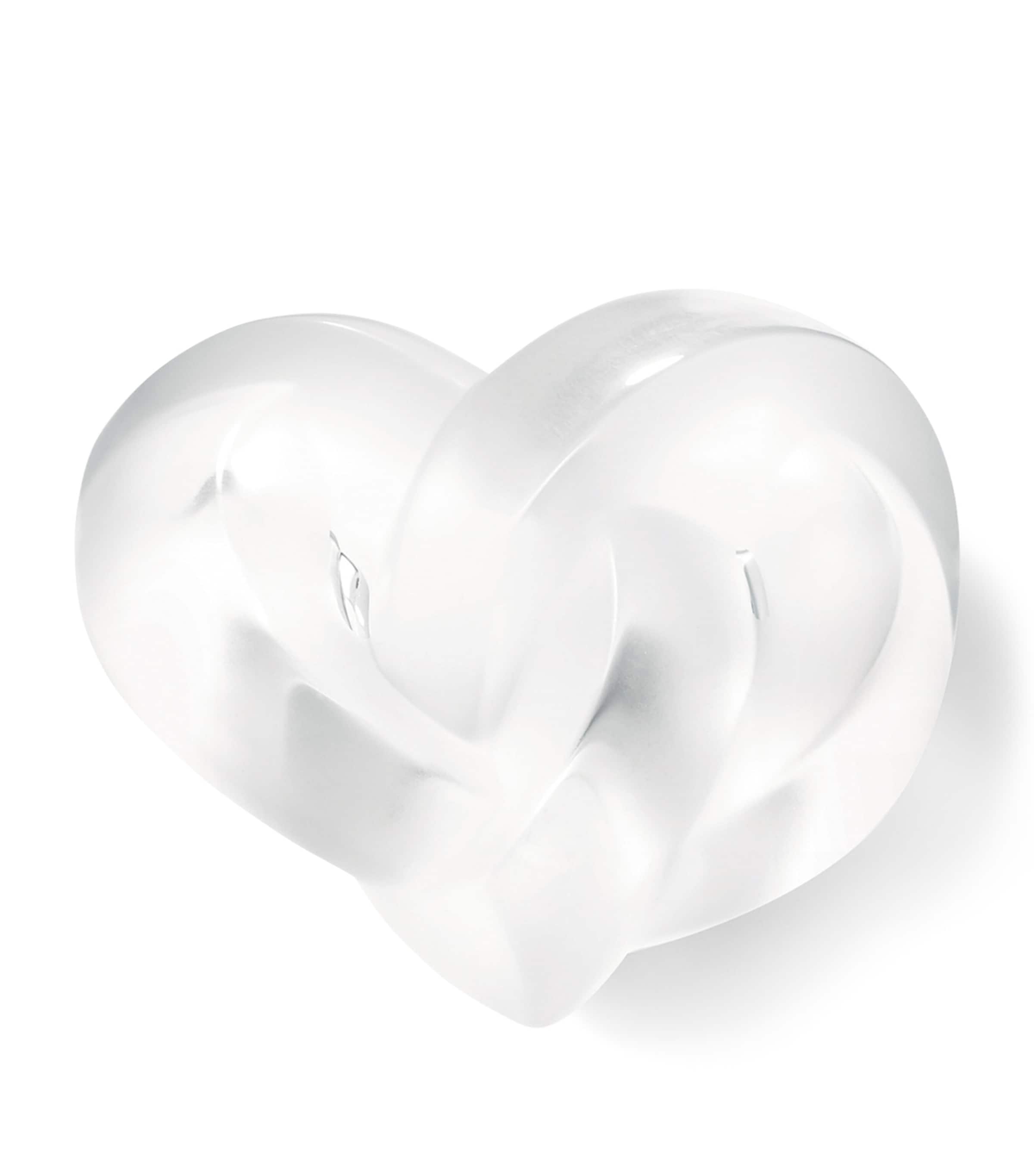 Lalique Crystal Heart Paperweight Incolore
