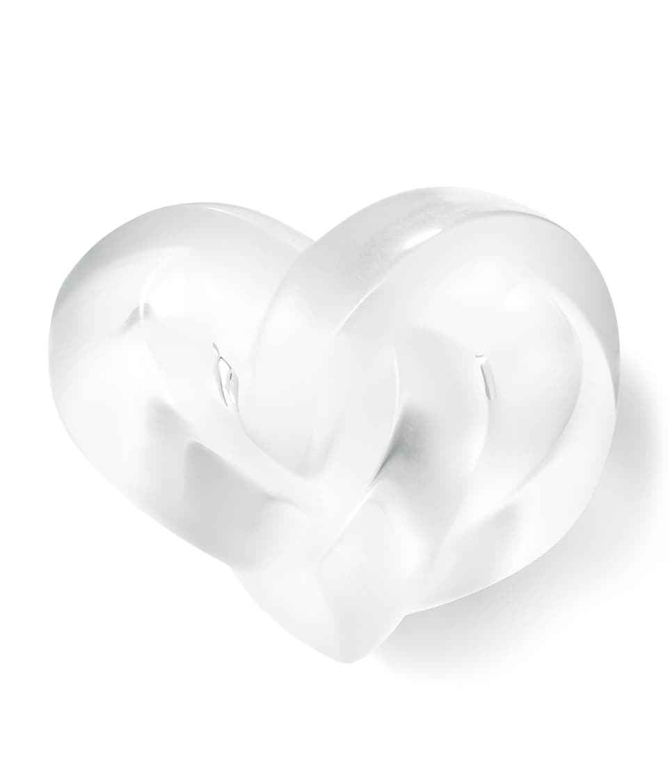 Lalique Crystal Heart Paperweight Incolore