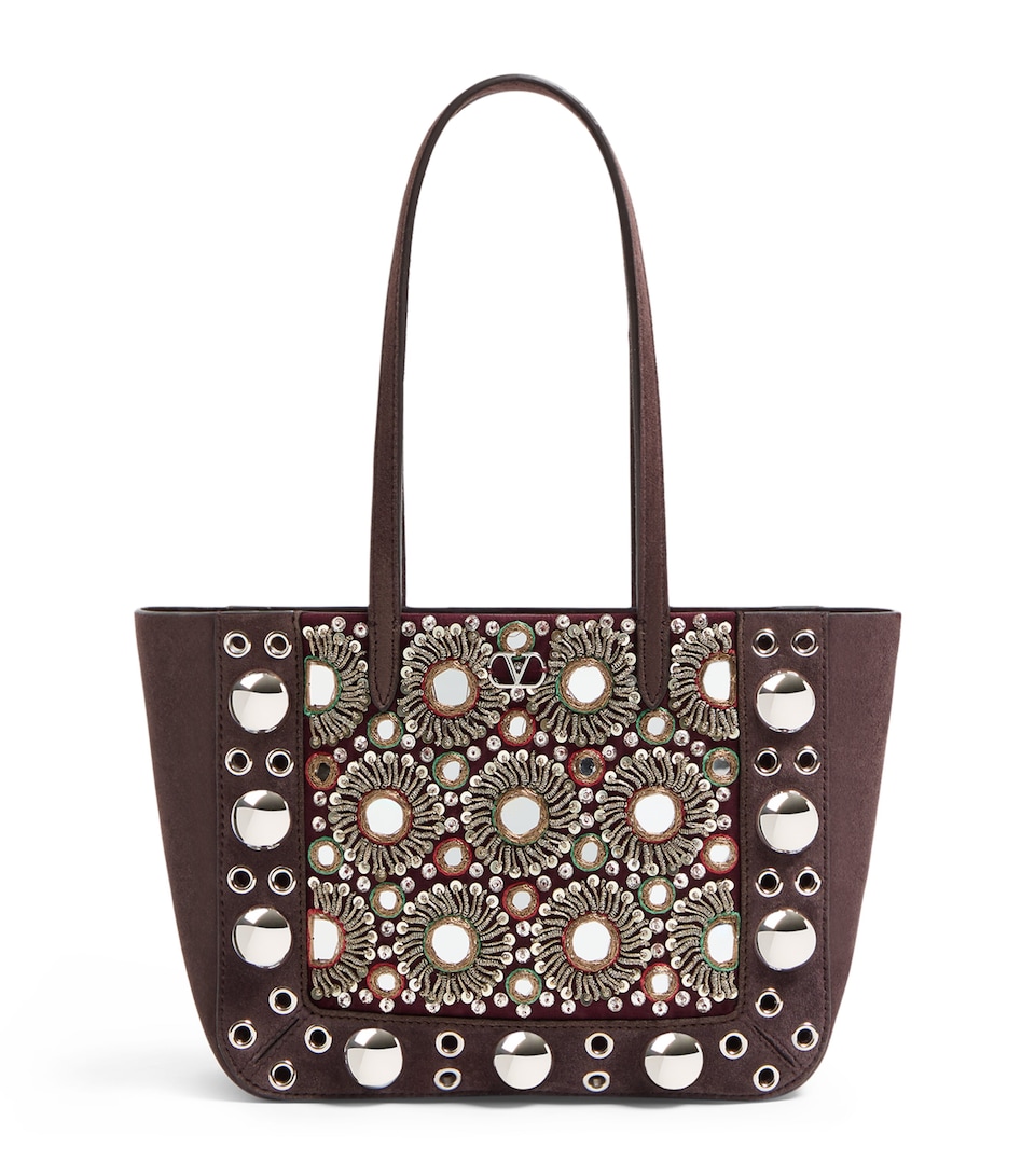Mini Suede Embroidered Nellcôte Shoulder Bag