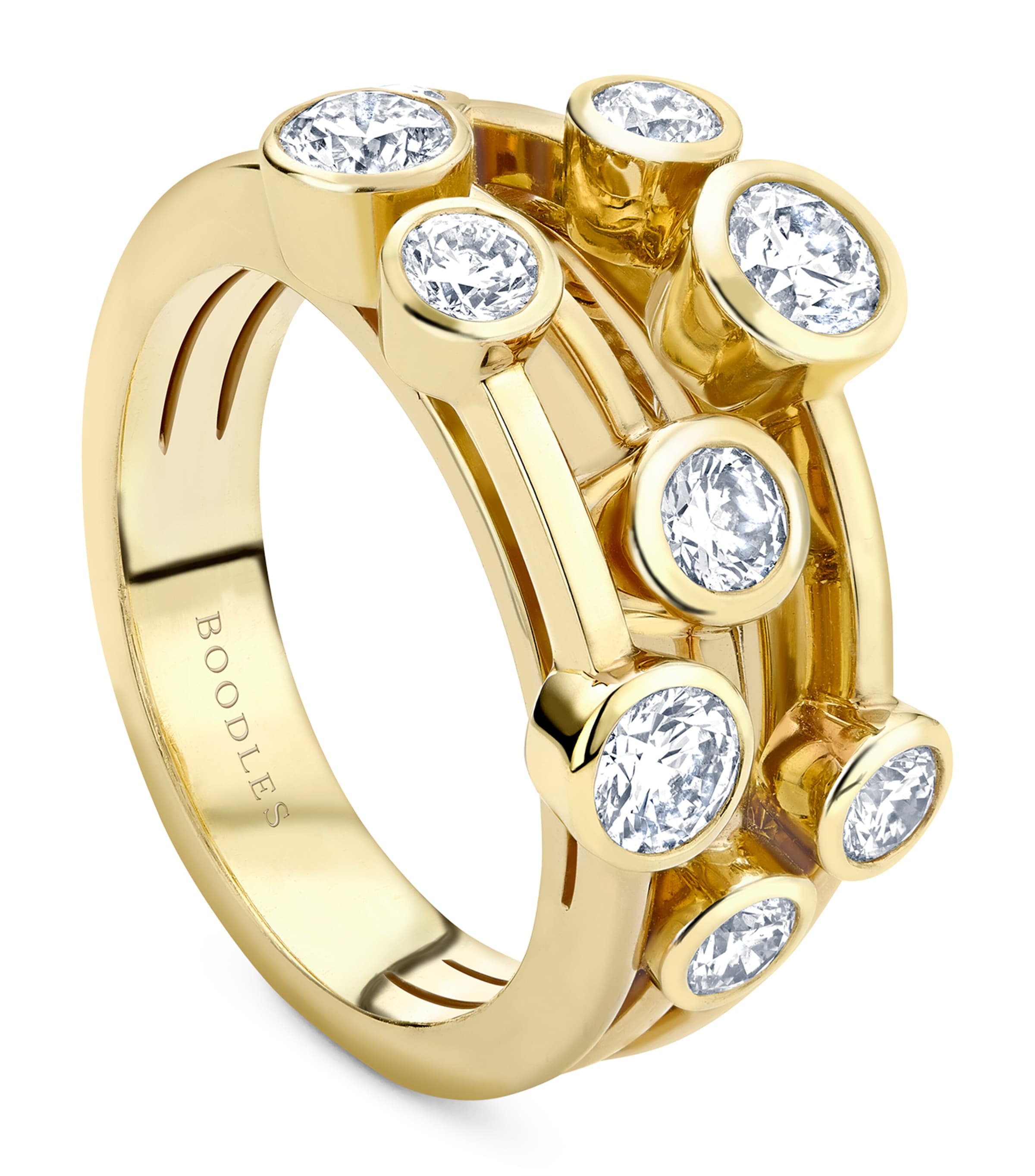 Boodles Yellow Gold and Diamond Classic Raindance Ring Yellow Gold
