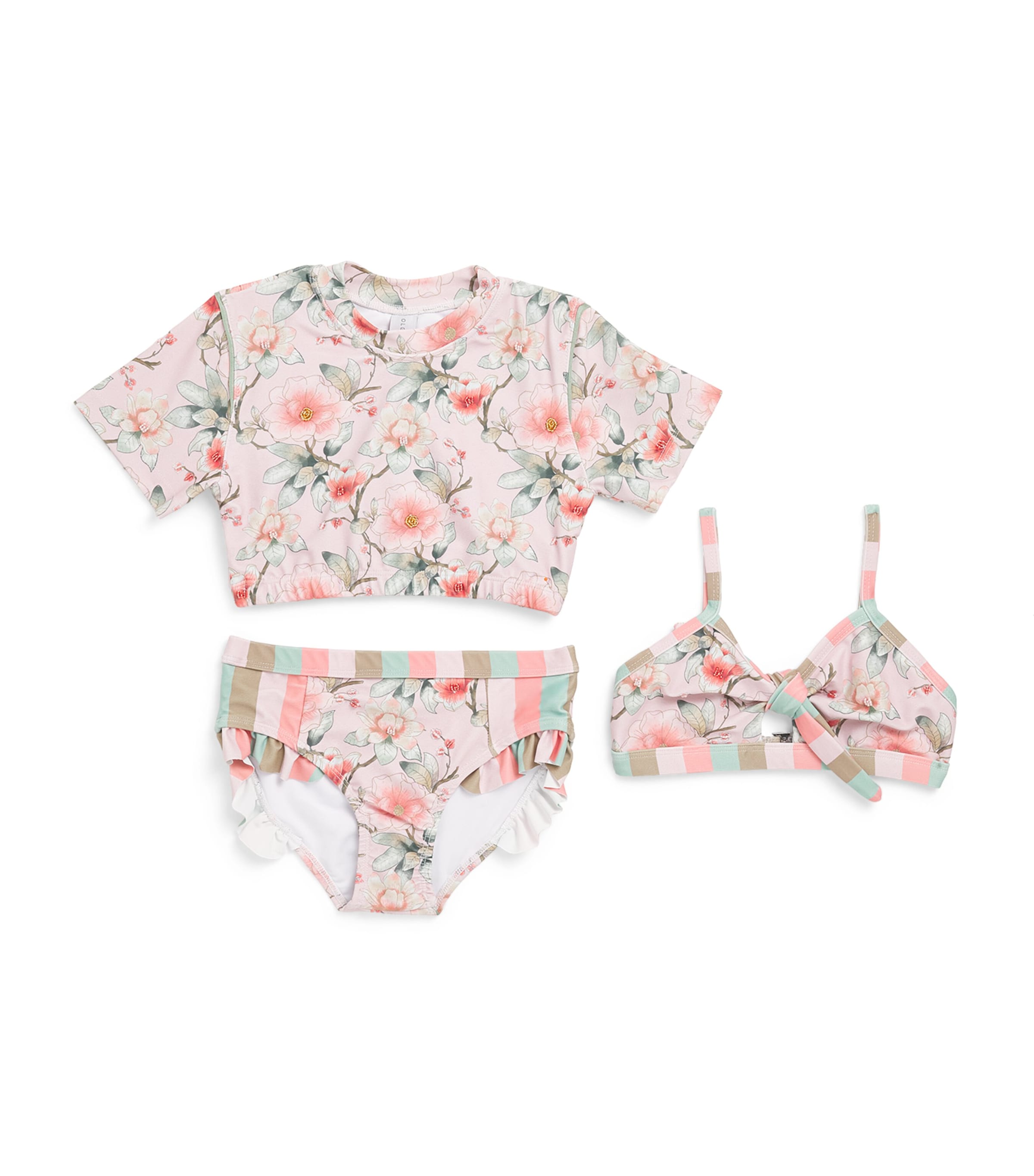 3-Piece Floral Print Bikini (2-14 Years)