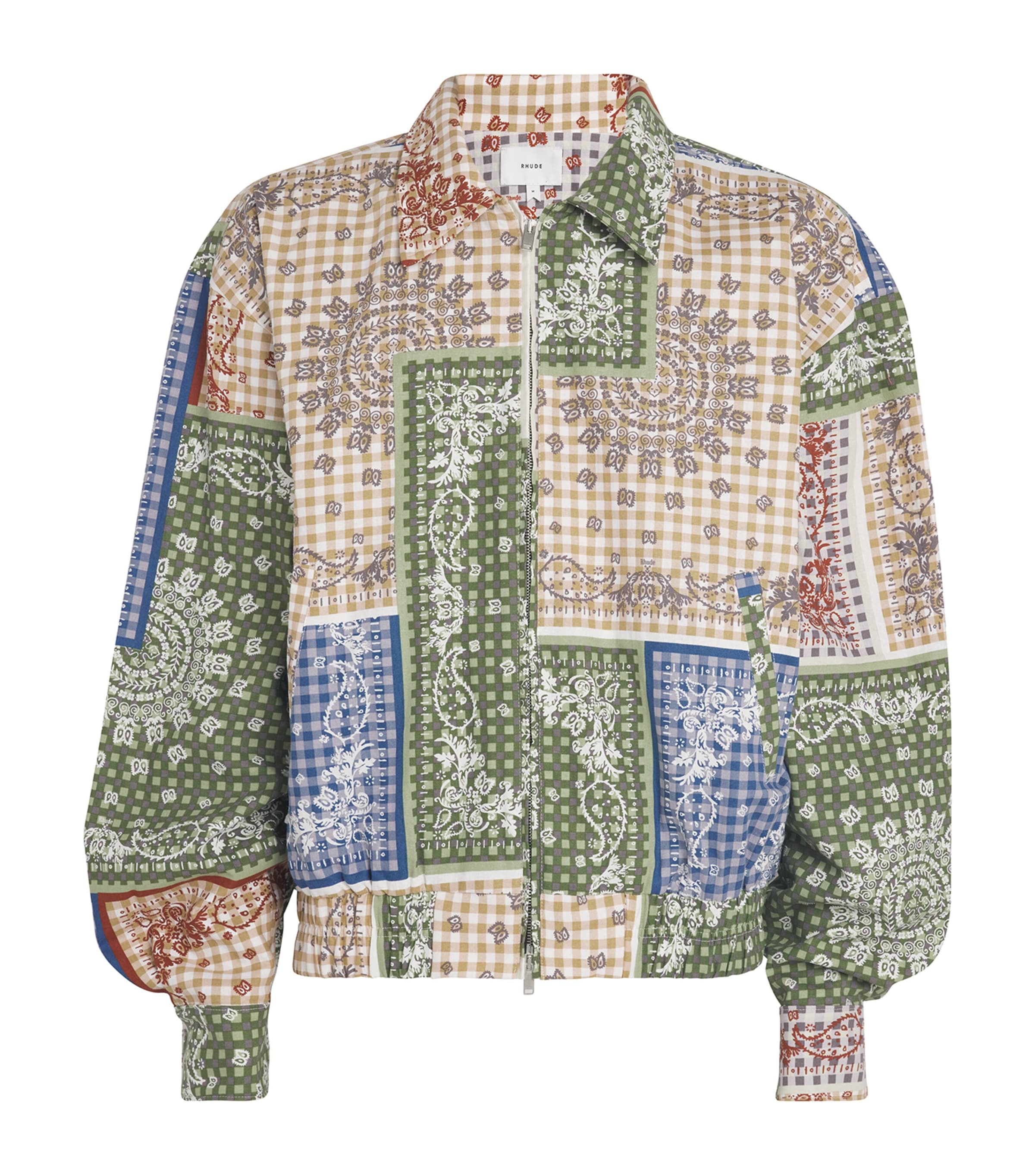 Linen-Cotton Bandana Print Jacket